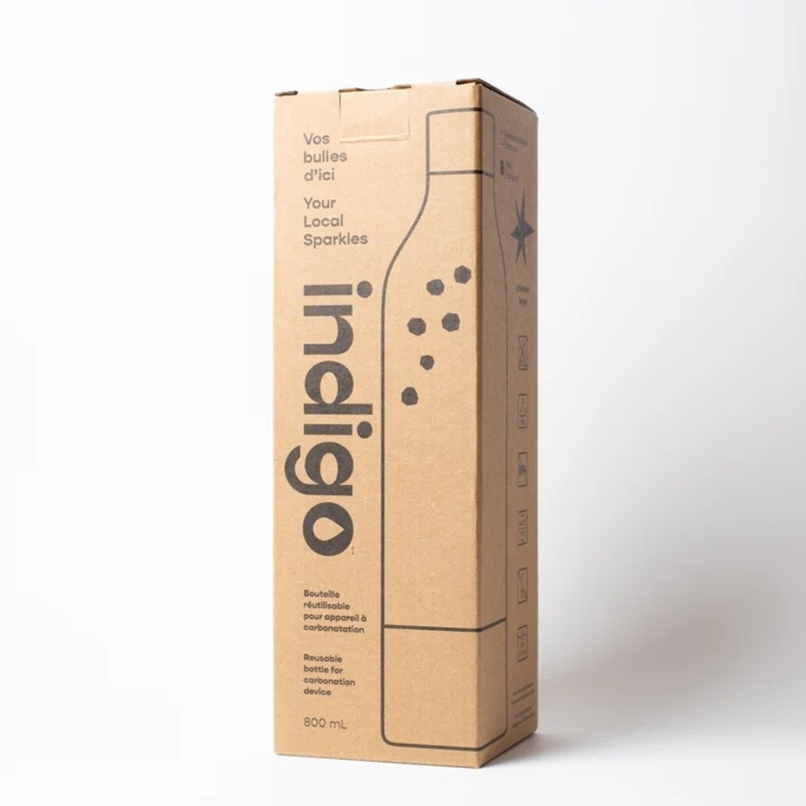 INDIGO SODA Reusable water bottle, 800ml