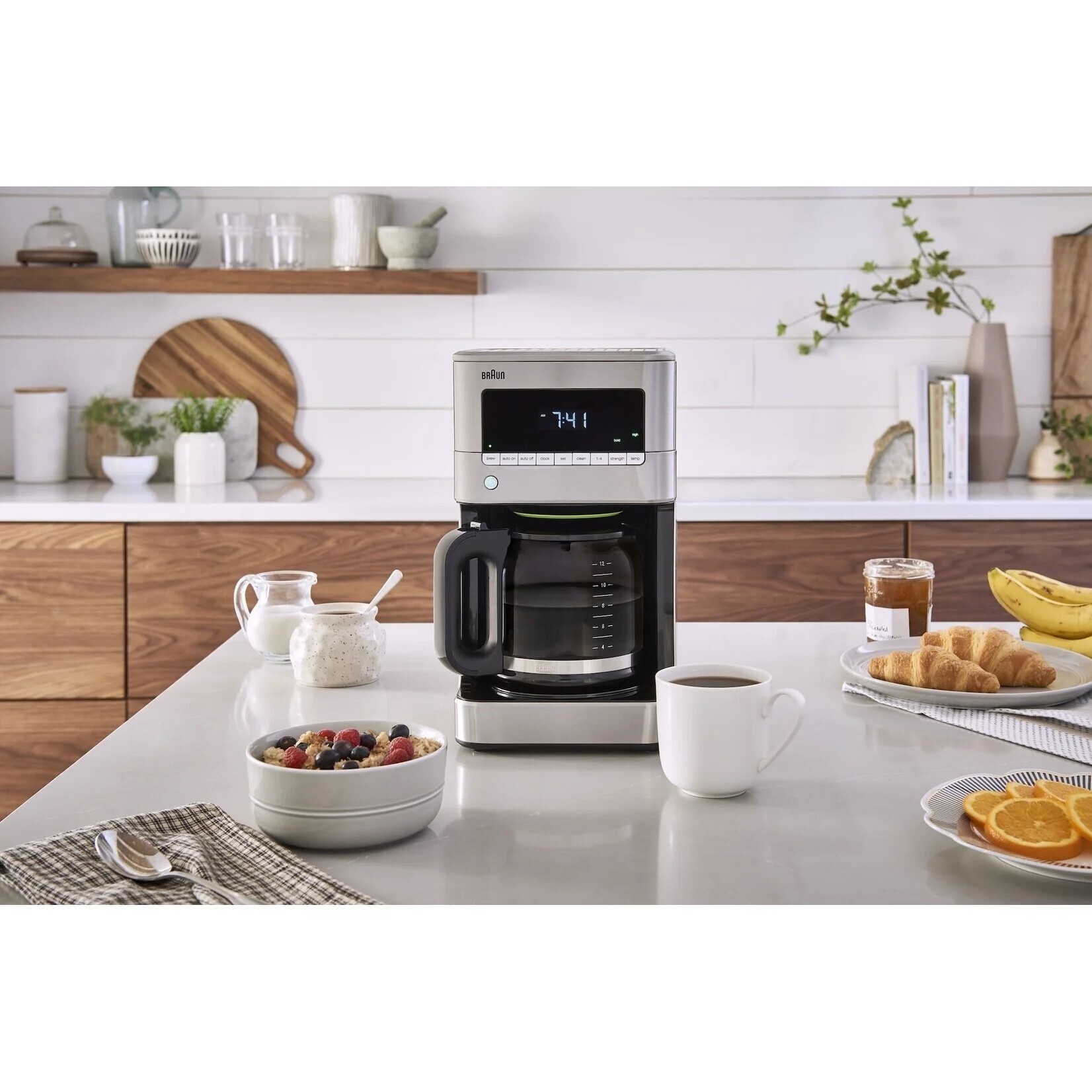 BRAUN Programmable Coffee Maker Stainless Steel, 12 Cups