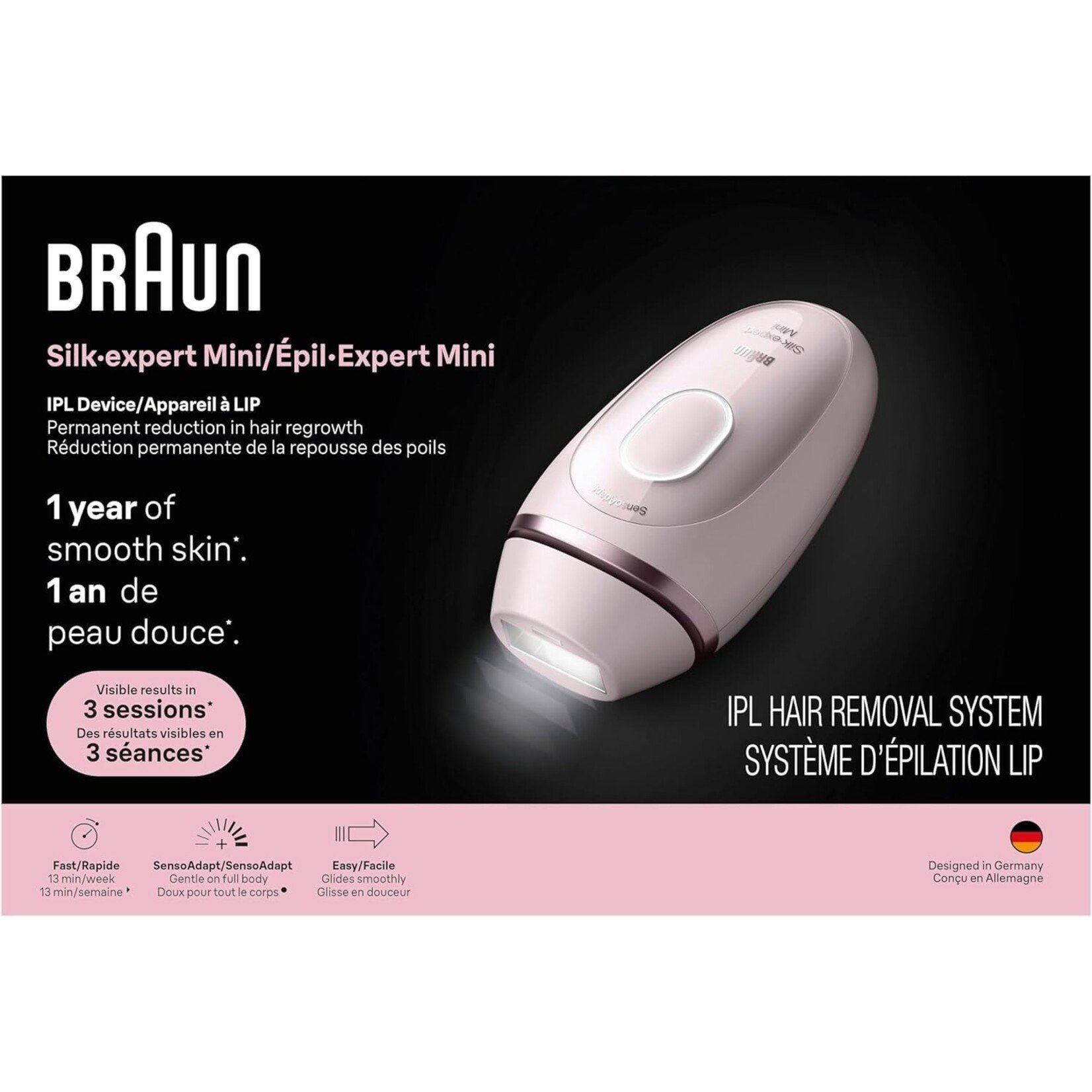 BRAUN Système d'épilation à lumière pulsée Silk-Expert Mini