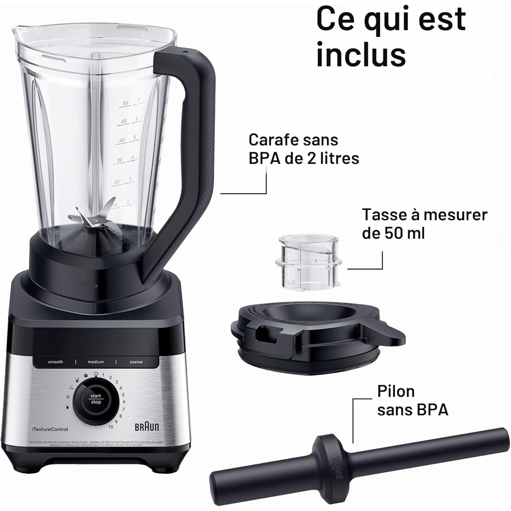 BRAUN Mélangeur TRIFORCE, 1200w
