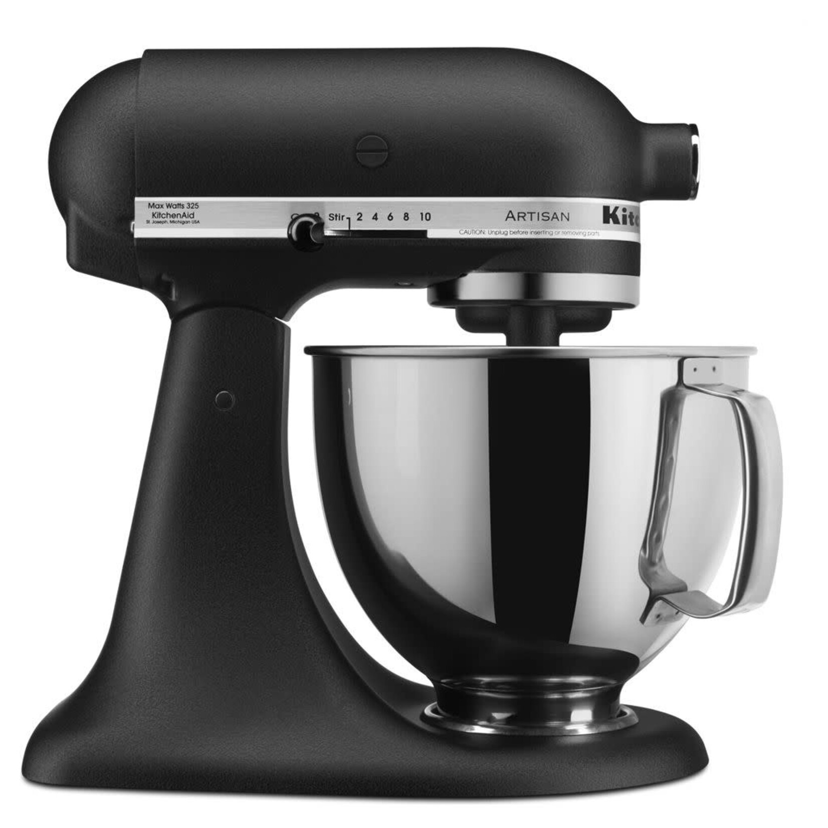 KITCHENAID Batteur sur socle à tête inclinable de la série Artisan 5 pintes, fonte noir