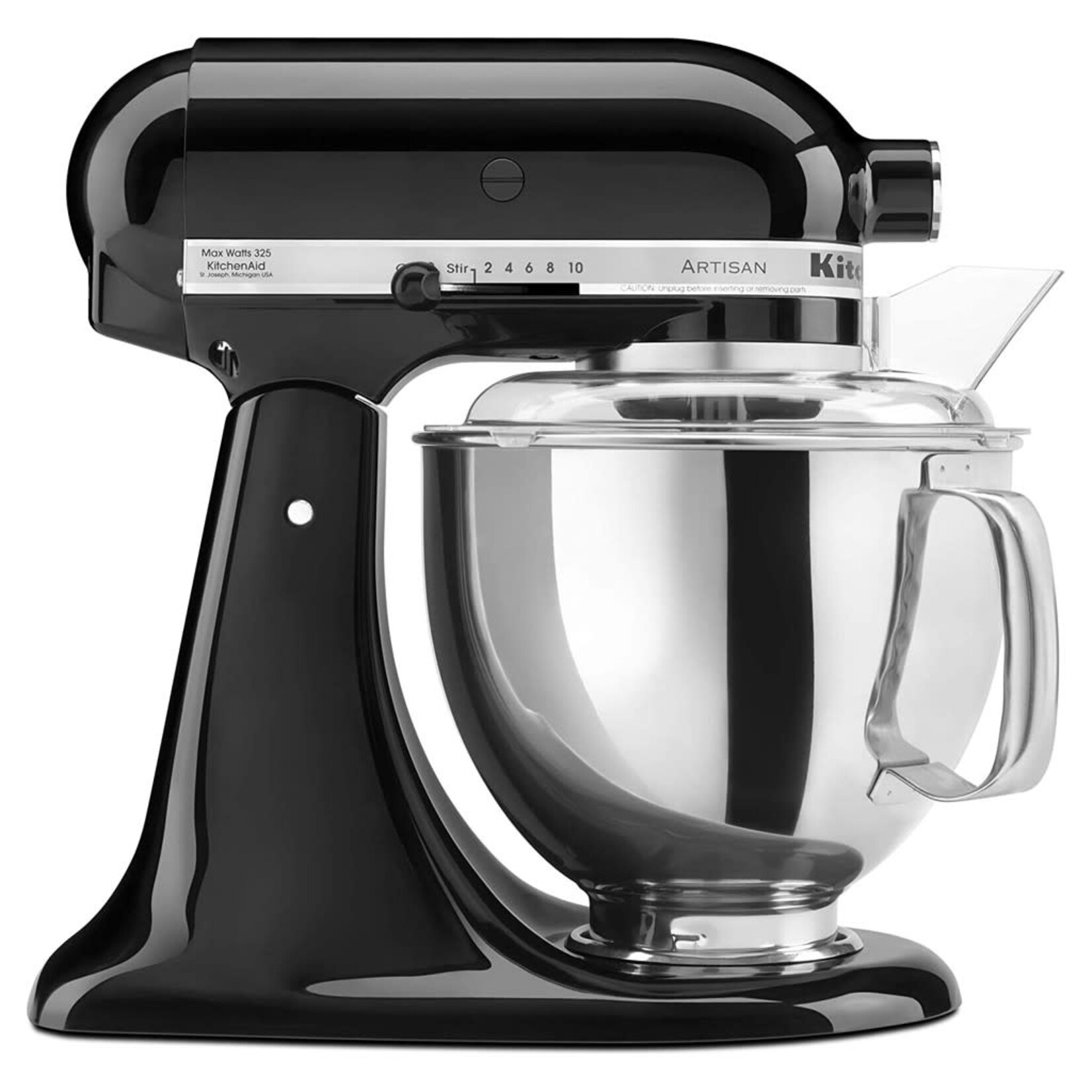 KITCHENAID Batteur sur socle à tête inclinable de la série Artisan 5 pintes, noir onyx