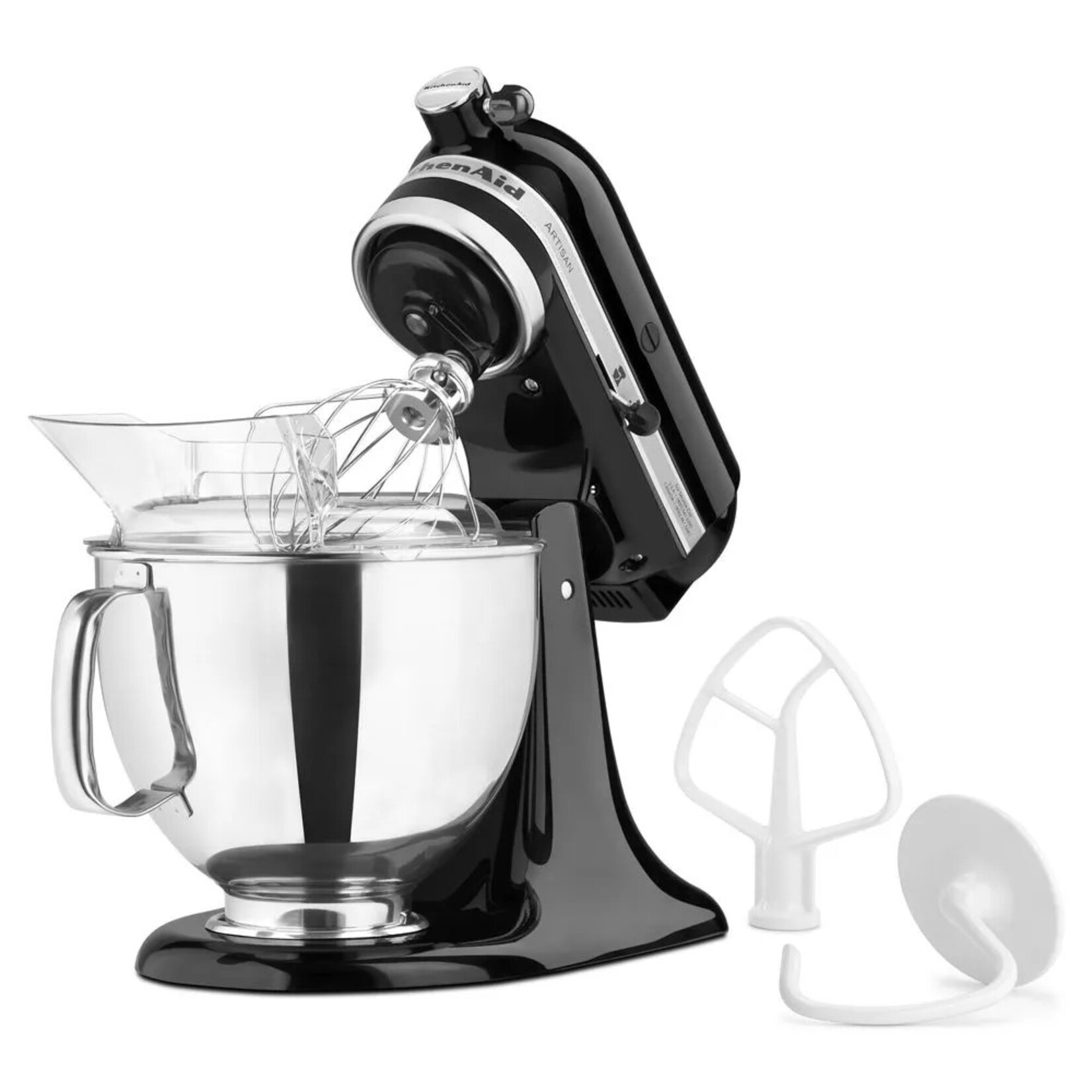 KITCHENAID Batteur sur socle à tête inclinable de la série Artisan 5 pintes, noir onyx
