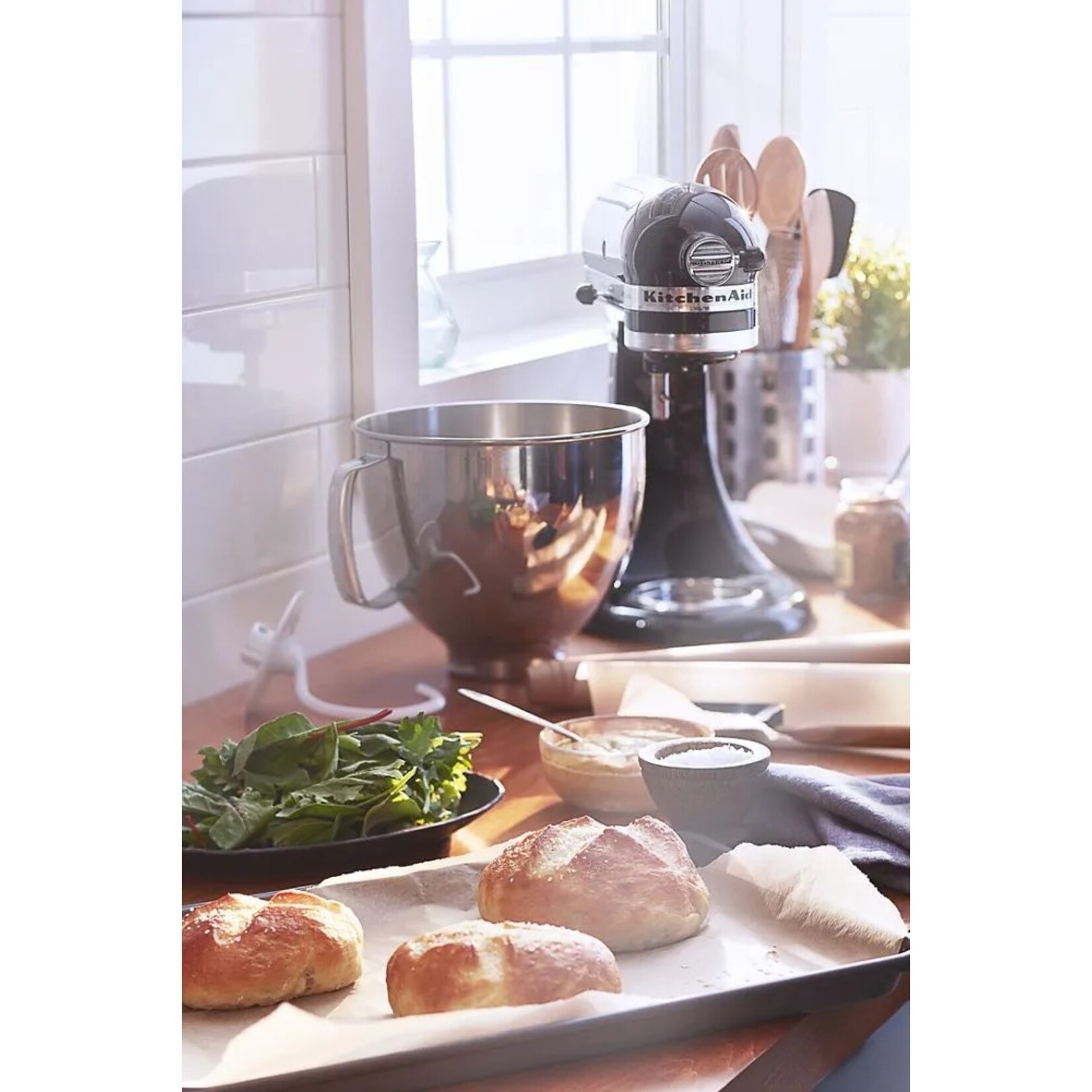 KITCHENAID Batteur sur socle à tête inclinable de la série Artisan 5 pintes, noir onyx