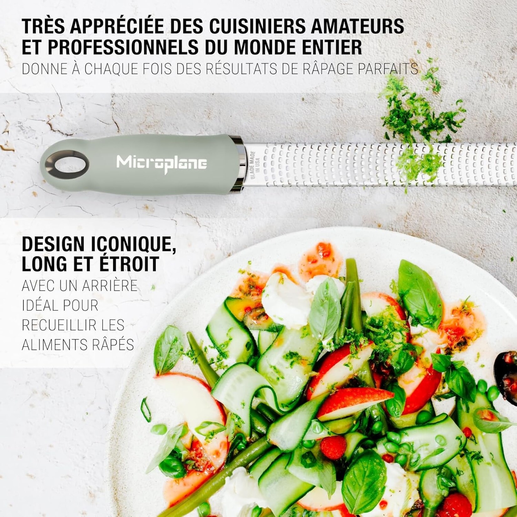 MICROPLANE Zesteur, vert sauge