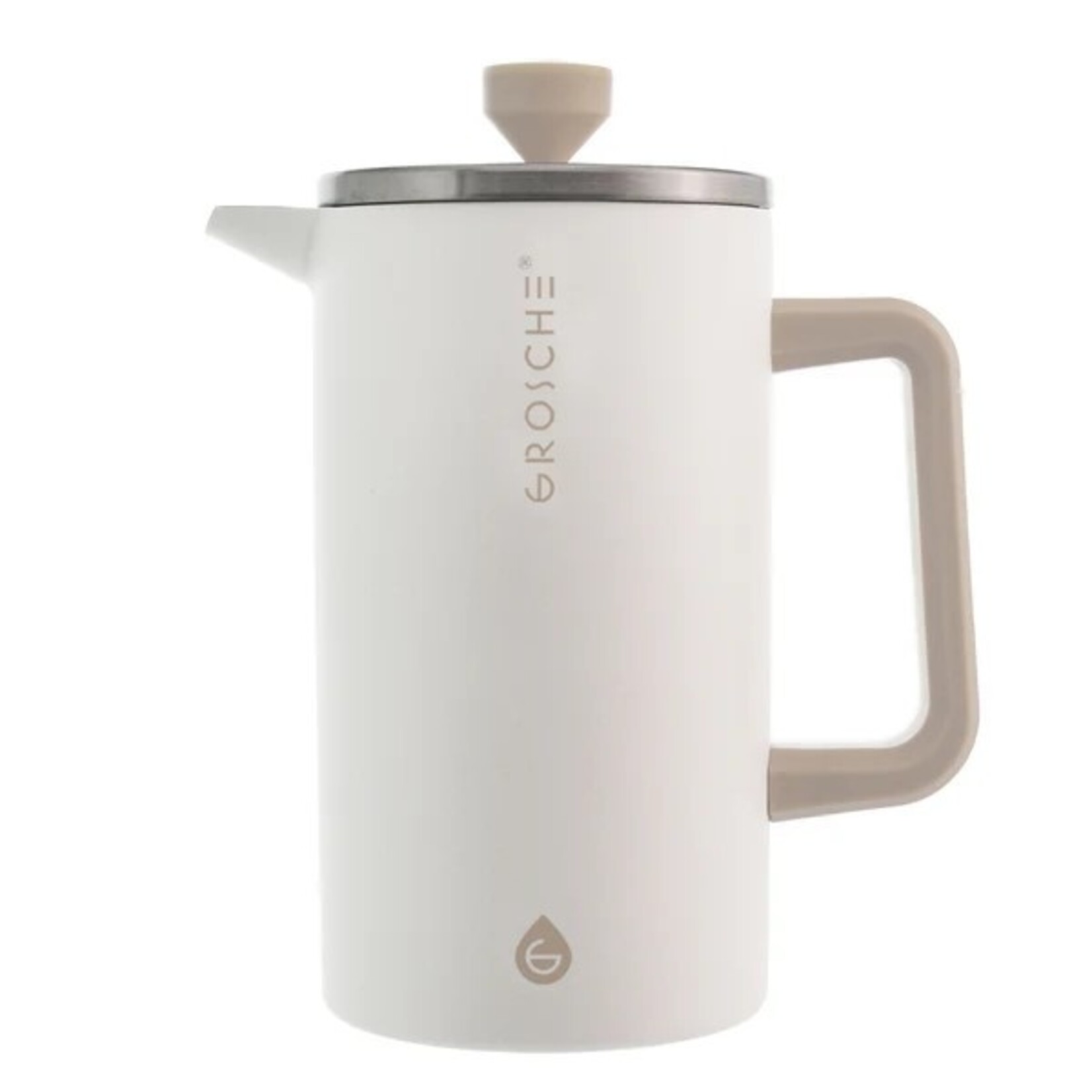 GROSCHE Cafetière french press isolée 1L, blanche