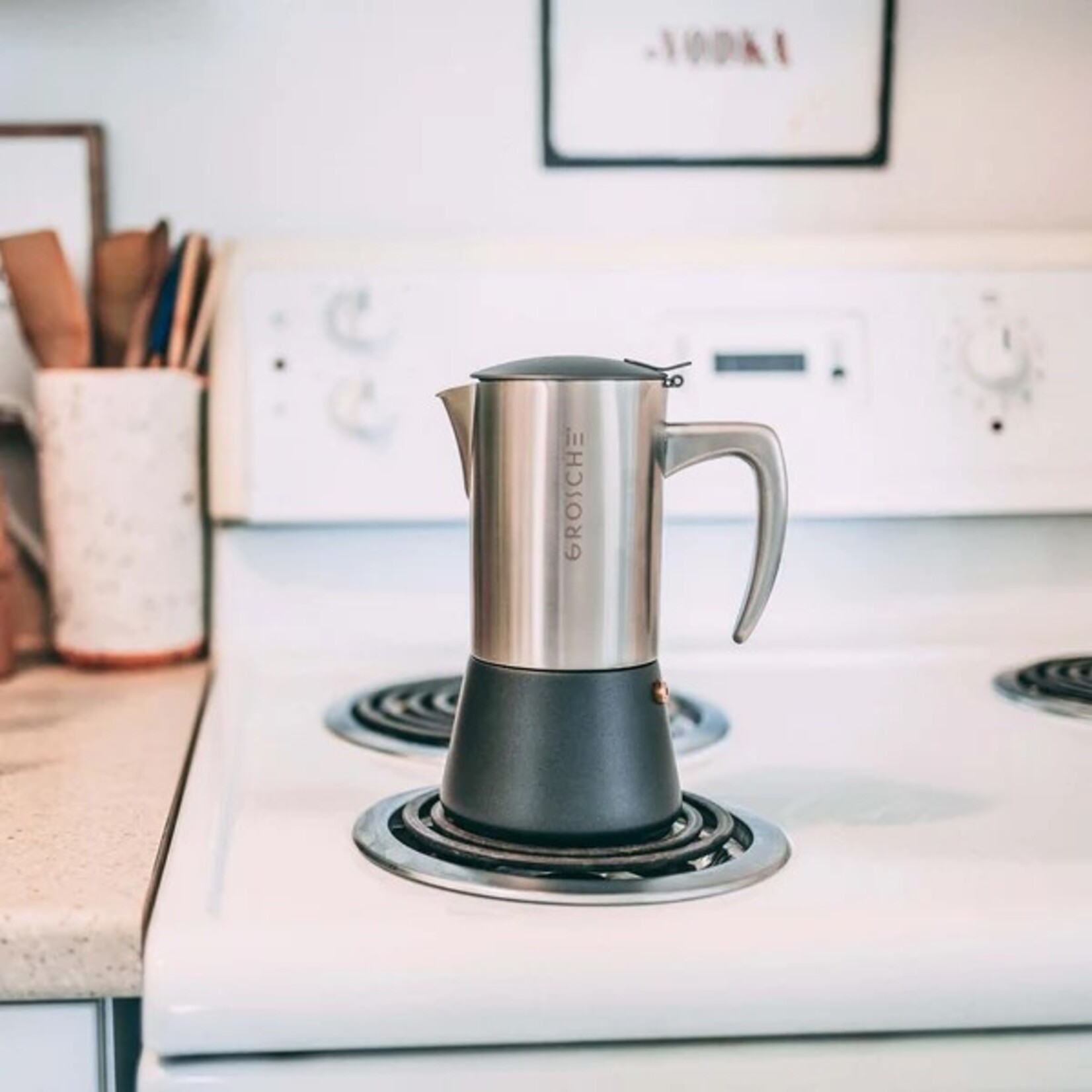 GROSCHE Cafetière italienne Milano Steel, 10t
