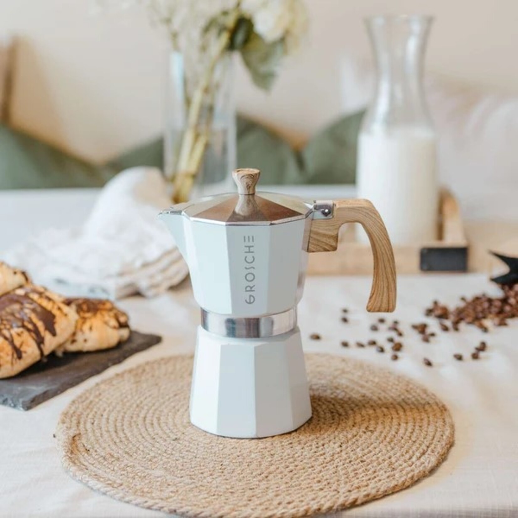 GROSCHE Cafetière italienne 6T, blanche