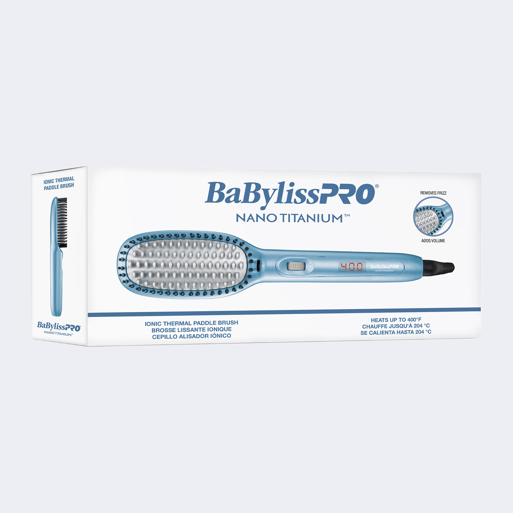 BABYLISS PRO Brosse lissante ionique Nano titanium