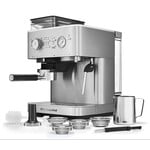 KITCHENAID Machine à espresso semi-automatique avec moulin à meule - Inox