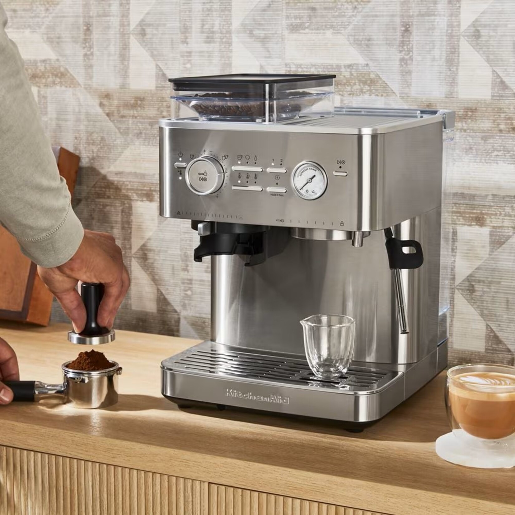KITCHENAID Machine à espresso semi-automatique, inox (disponible en commande spéciale)