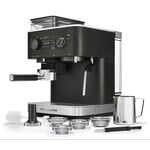 KITCHENAID Machine à espresso semi-automatique avec moulin à meule, Noire