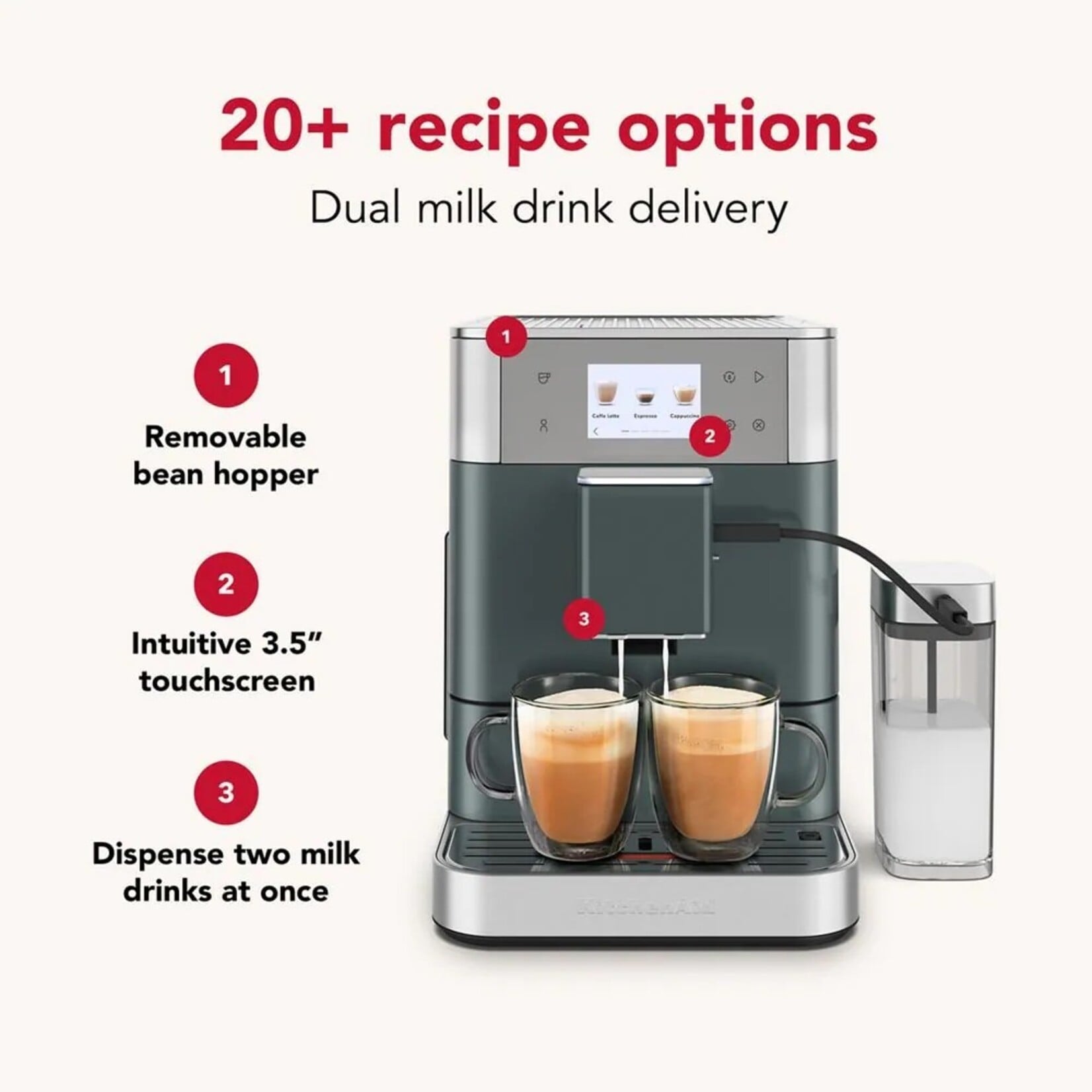 KITCHENAID Machine à espresso entièrement automatique KF7 - Genévrier (disponible en commande spéciale)