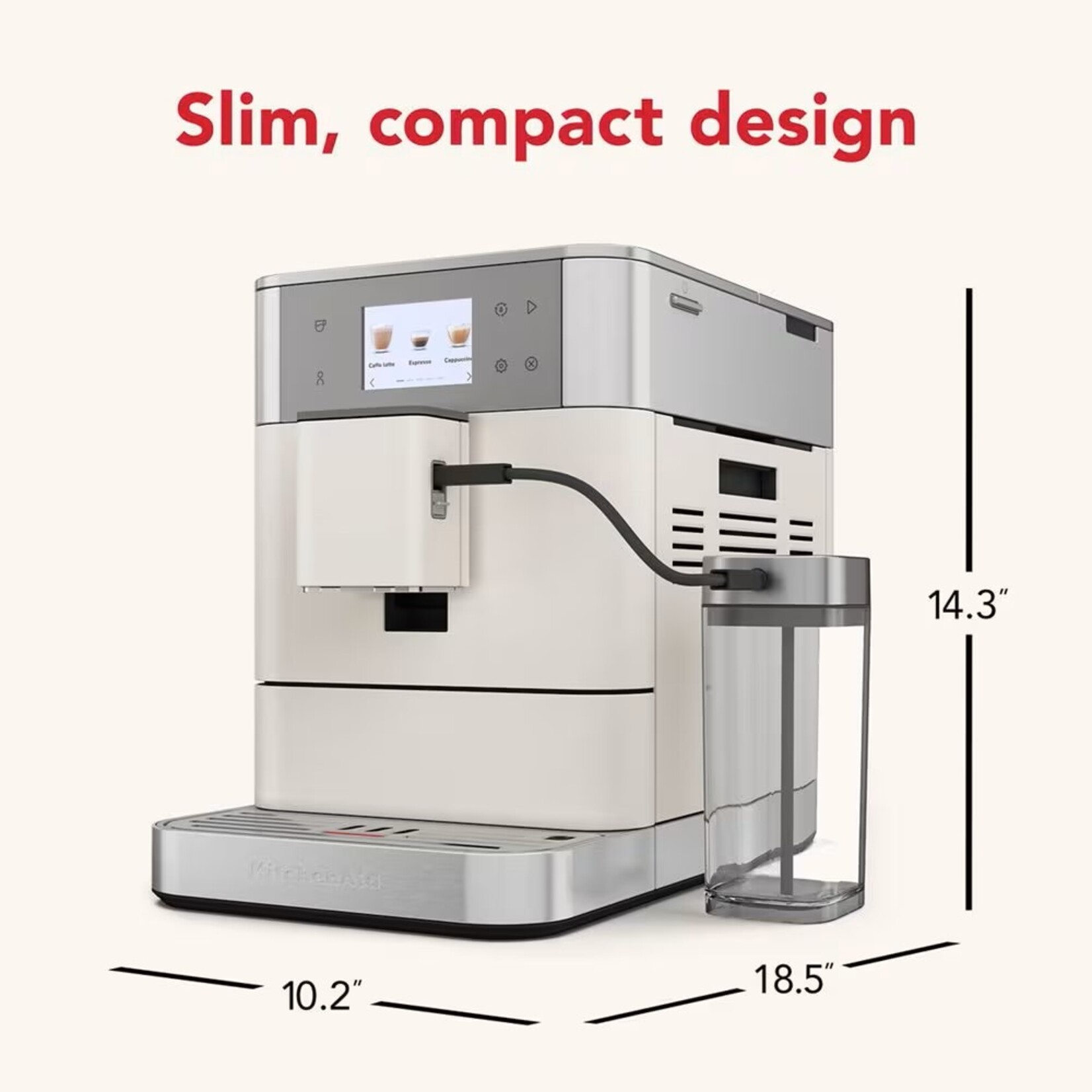 KITCHENAID Machine à espresso entièrement automatique KF7 - Porcelaine (disponible en commande spéciale)
