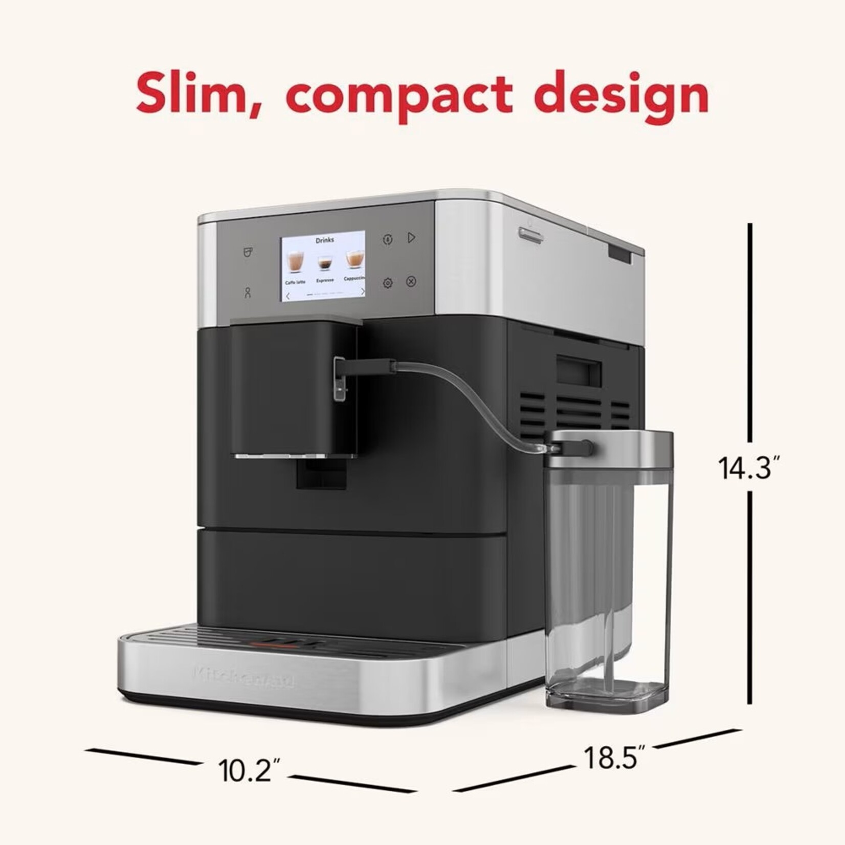 KITCHENAID Machine à espresso entièrement automatique KF7 - Noire (disponible en commande spéciale)