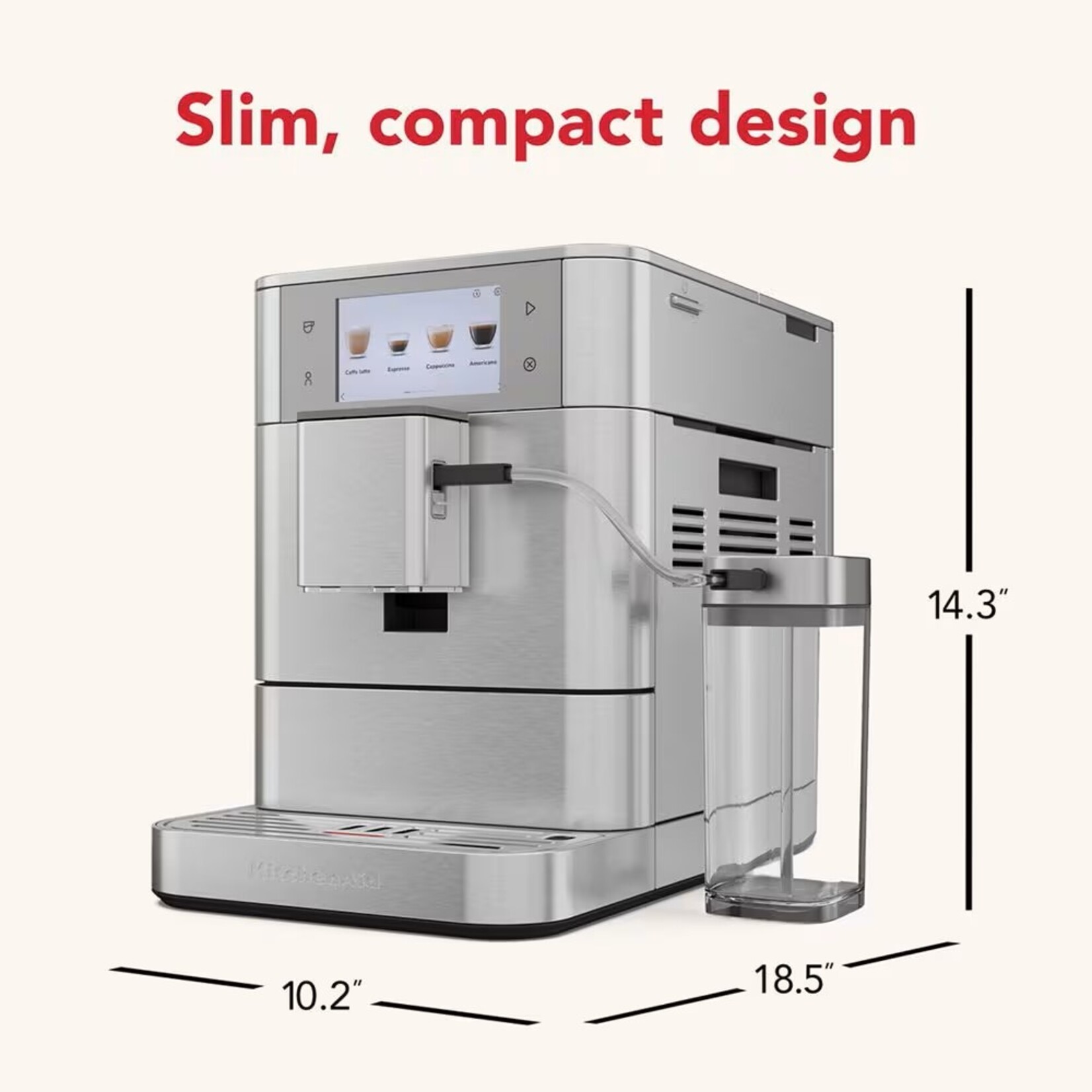 KITCHENAID Machine à espresso entièrement automatique KF8 - Inox (disponible en commande spéciale)