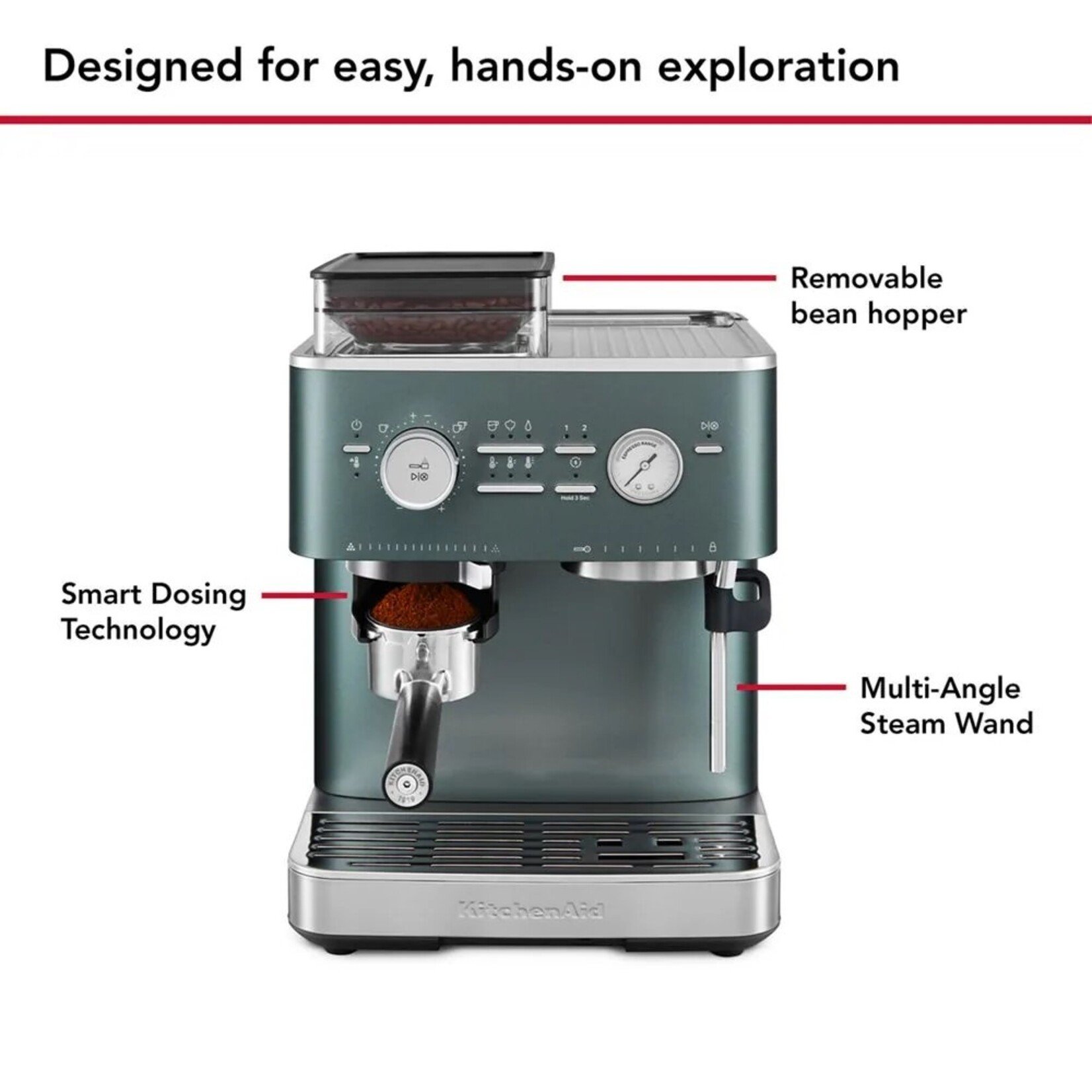 KITCHENAID Machine à espresso semi-automatique avec moulin à meule - Genévrier (disponible en commande spéciale)