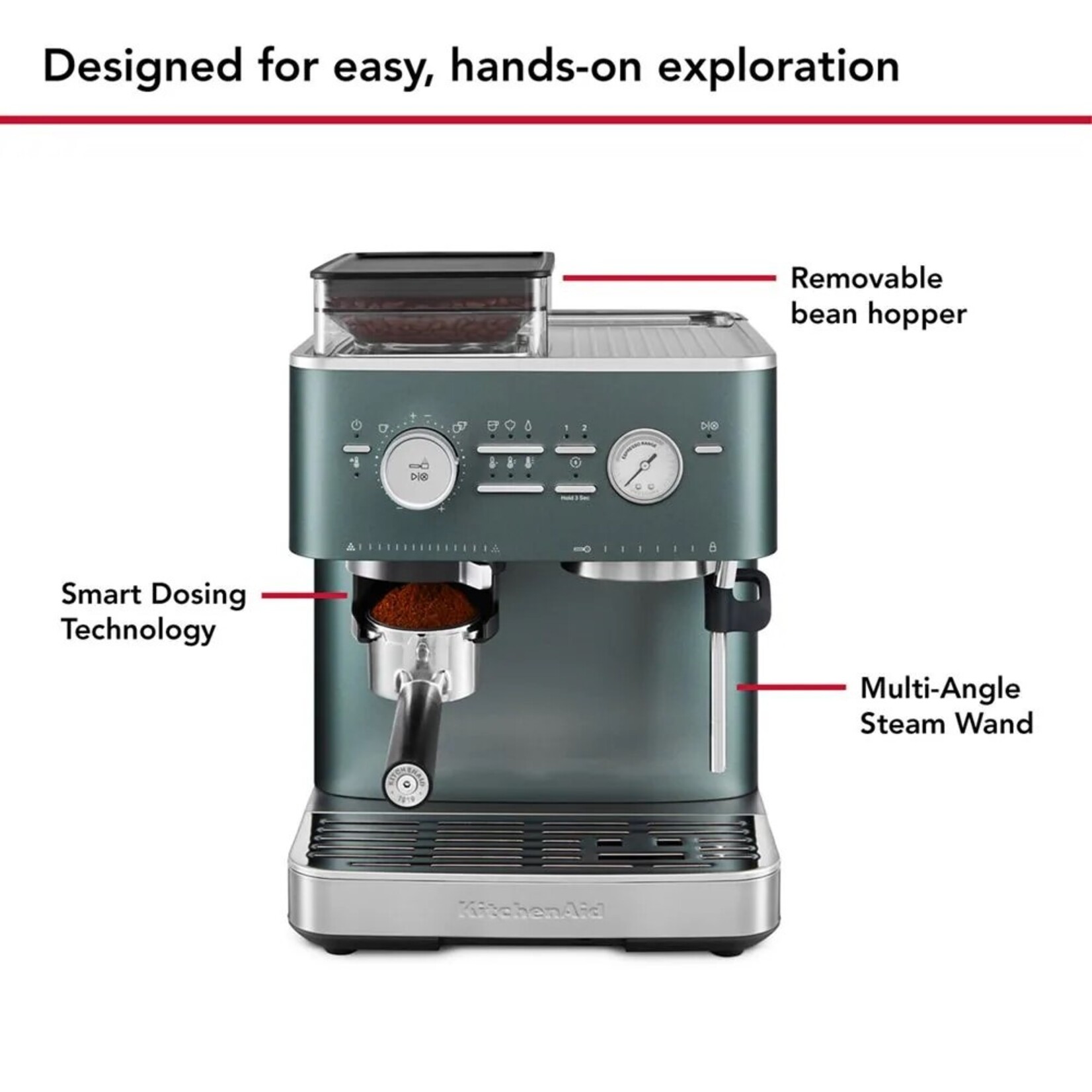 KITCHENAID Semi Automatic Espresso Machine with Burr Grinder - Juniper (available by special order)