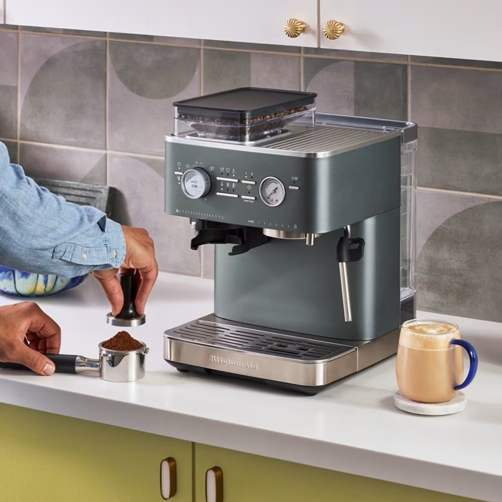 KITCHENAID Machine à espresso semi-automatique avec moulin à meule - Genévrier (disponible en commande spéciale)