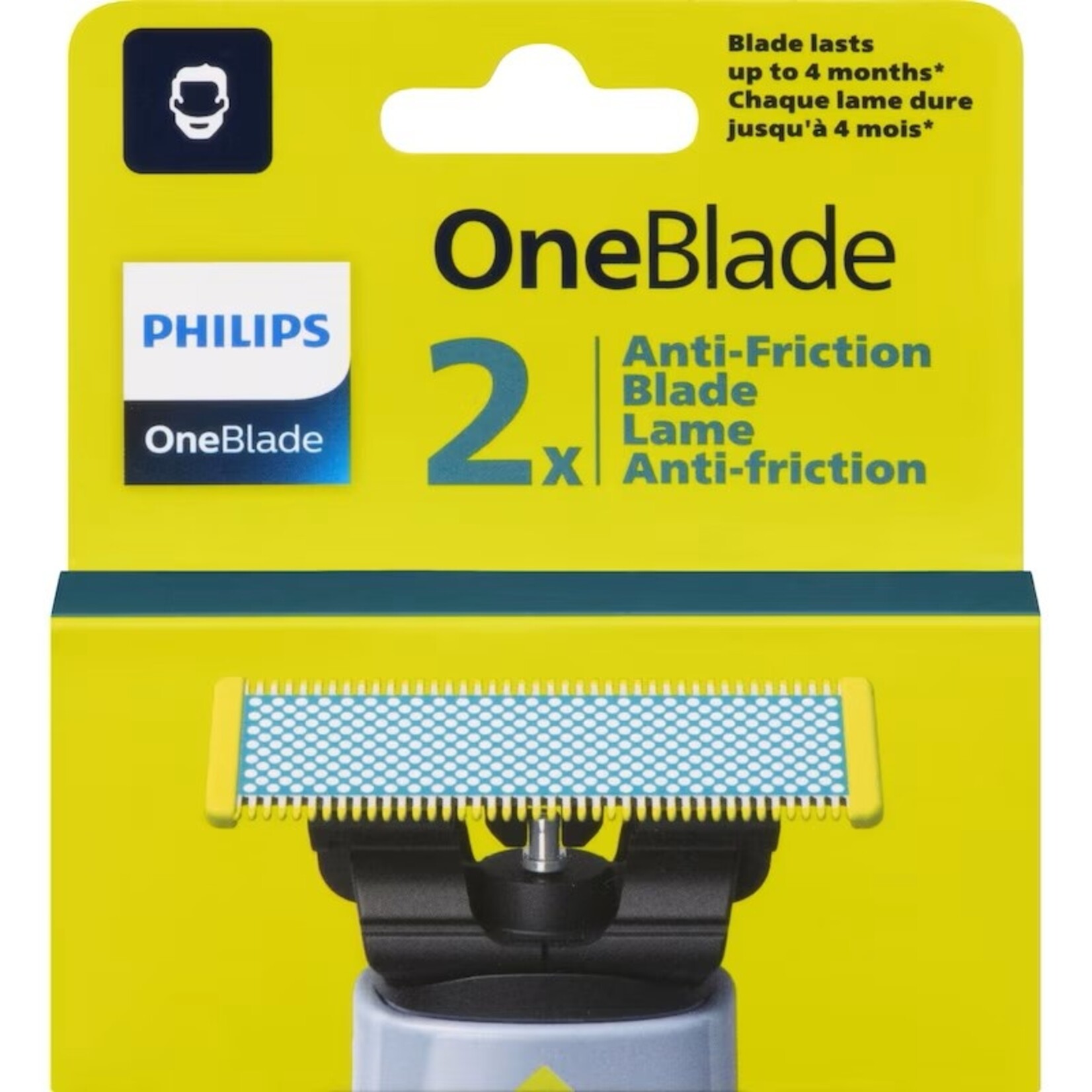 PHILIPS Recharge (2) lame One Blade anti-friction