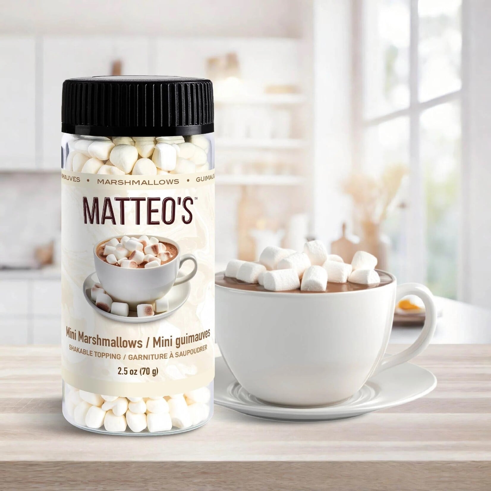 MATTEO'S Mini guimauves à saupoudrer, 70g