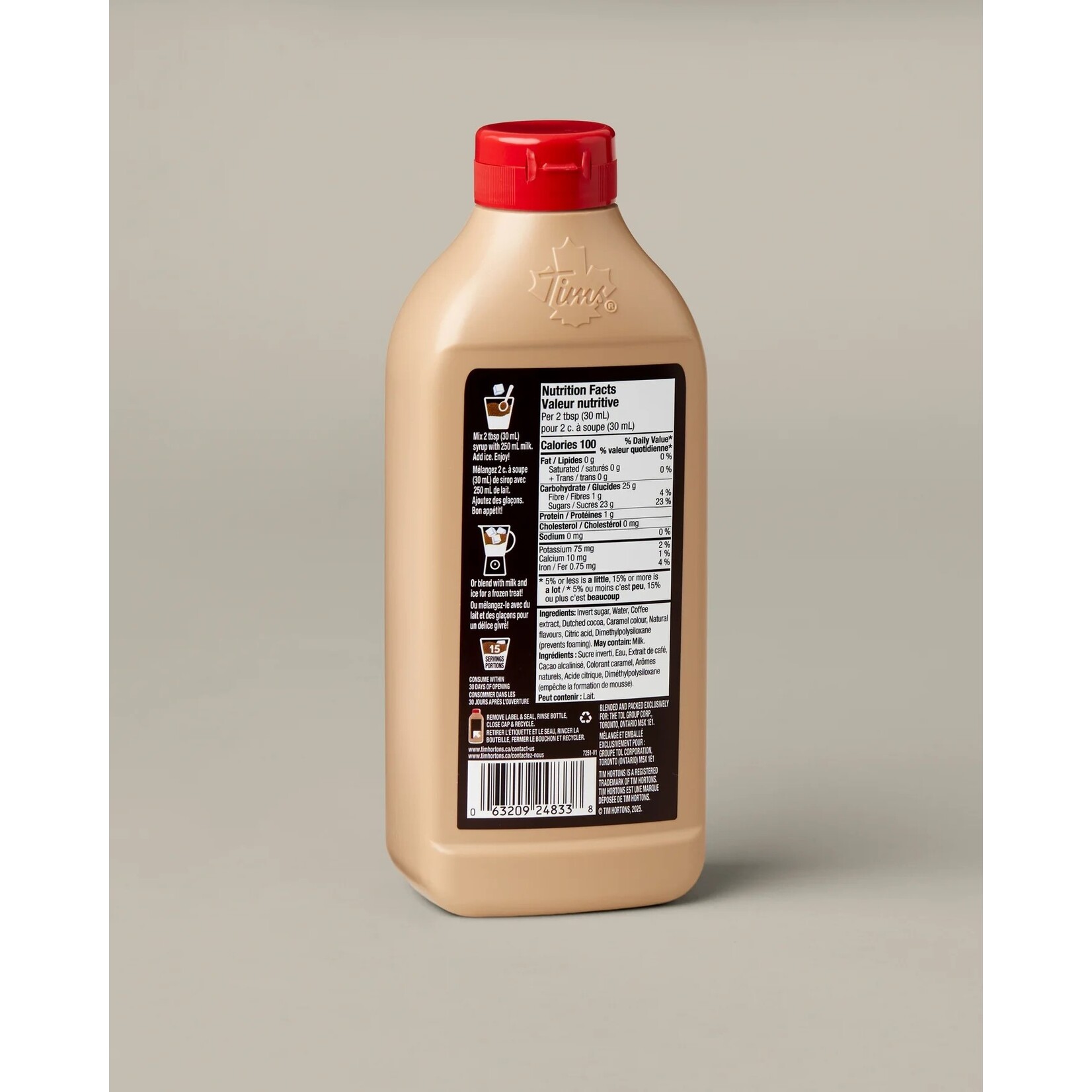 TIM HORTONS Sirop pour café glacé mocha 470ml