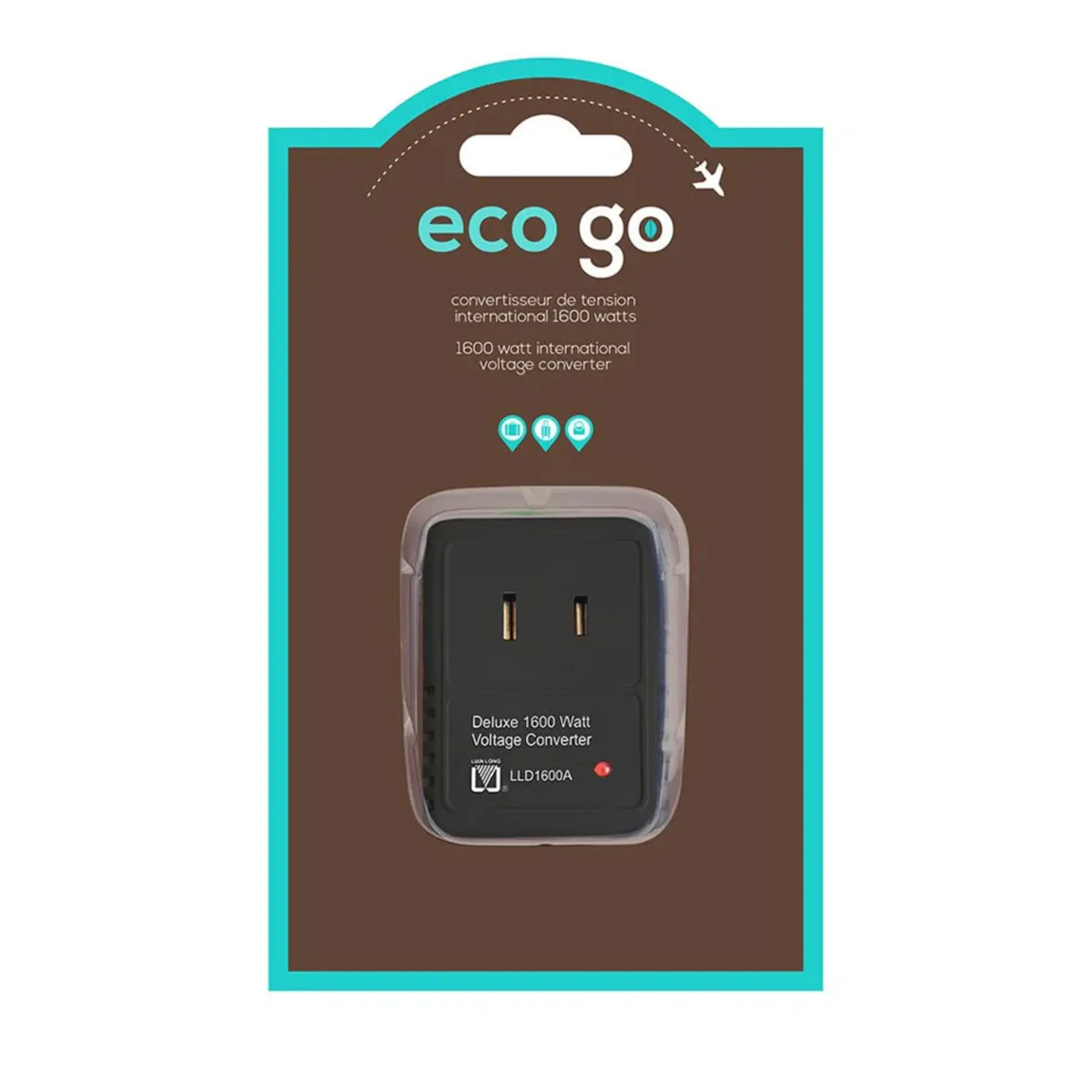ECO GO Convertisseur de tension international 1600 watts