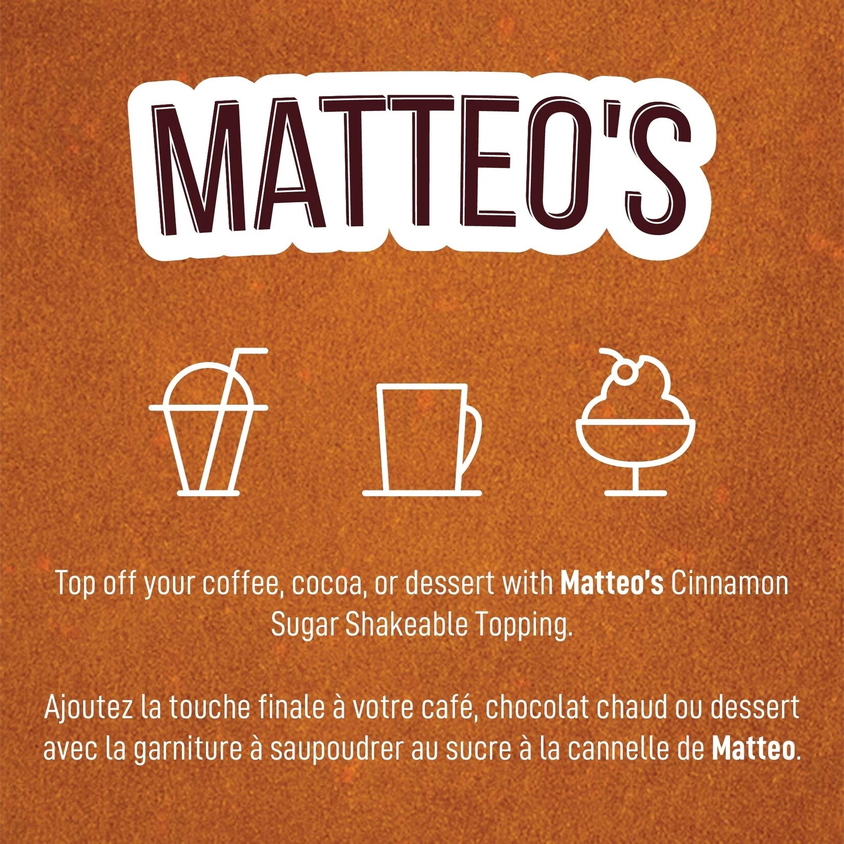 MATTEO'S Garniture en poudre de sucre à la cannelle
