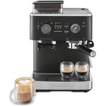KITCHENAID Semi Automatic Espresso Machine with Burr Grinder, Black