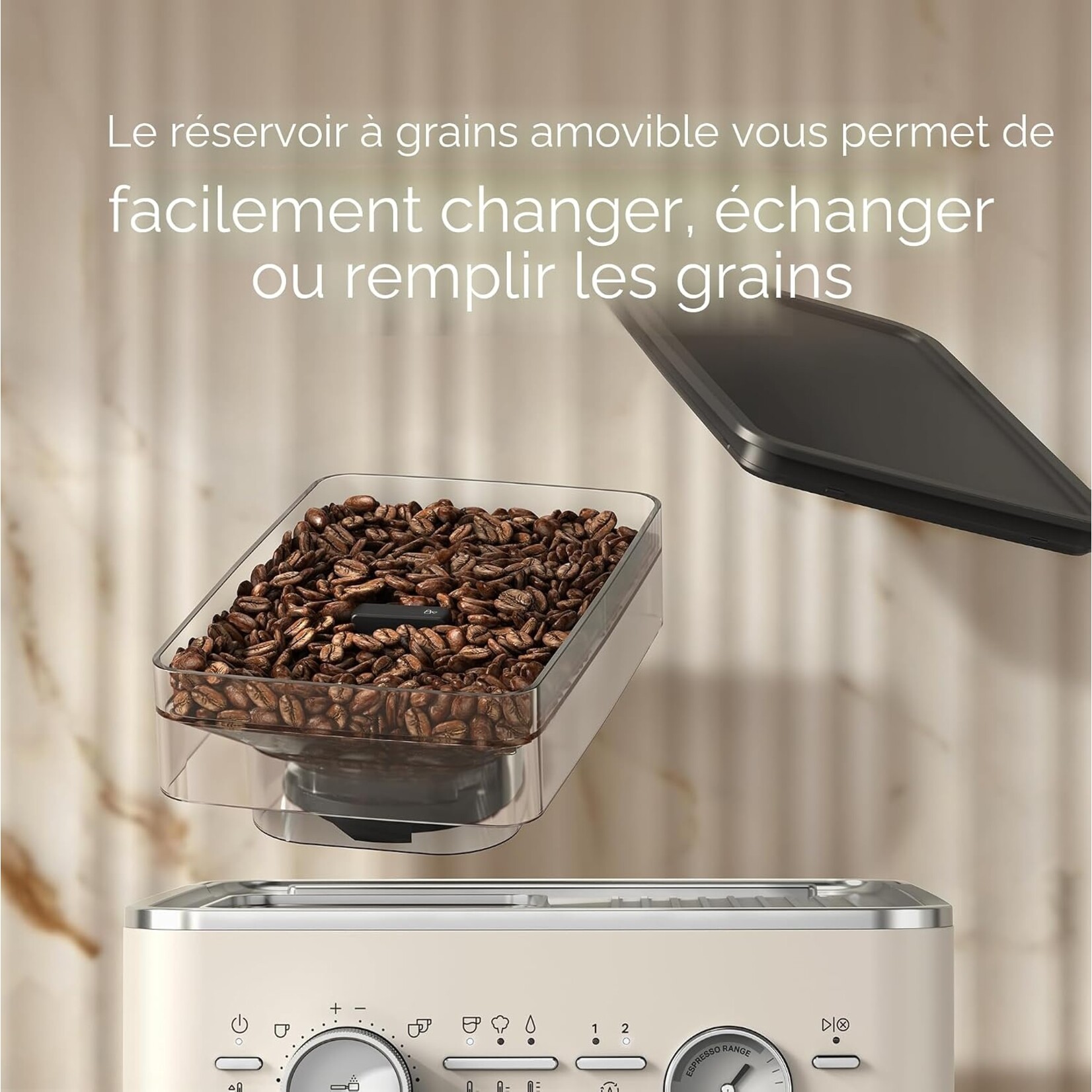 KITCHENAID Machine à espresso semi-automatique avec moulin à meule, Porcelaine