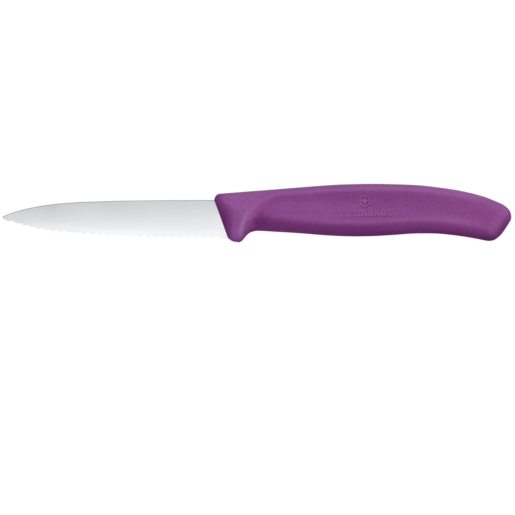 VICTORINOX 6.7635.C1- Couteau d'office 3¼  Violet Dentelé