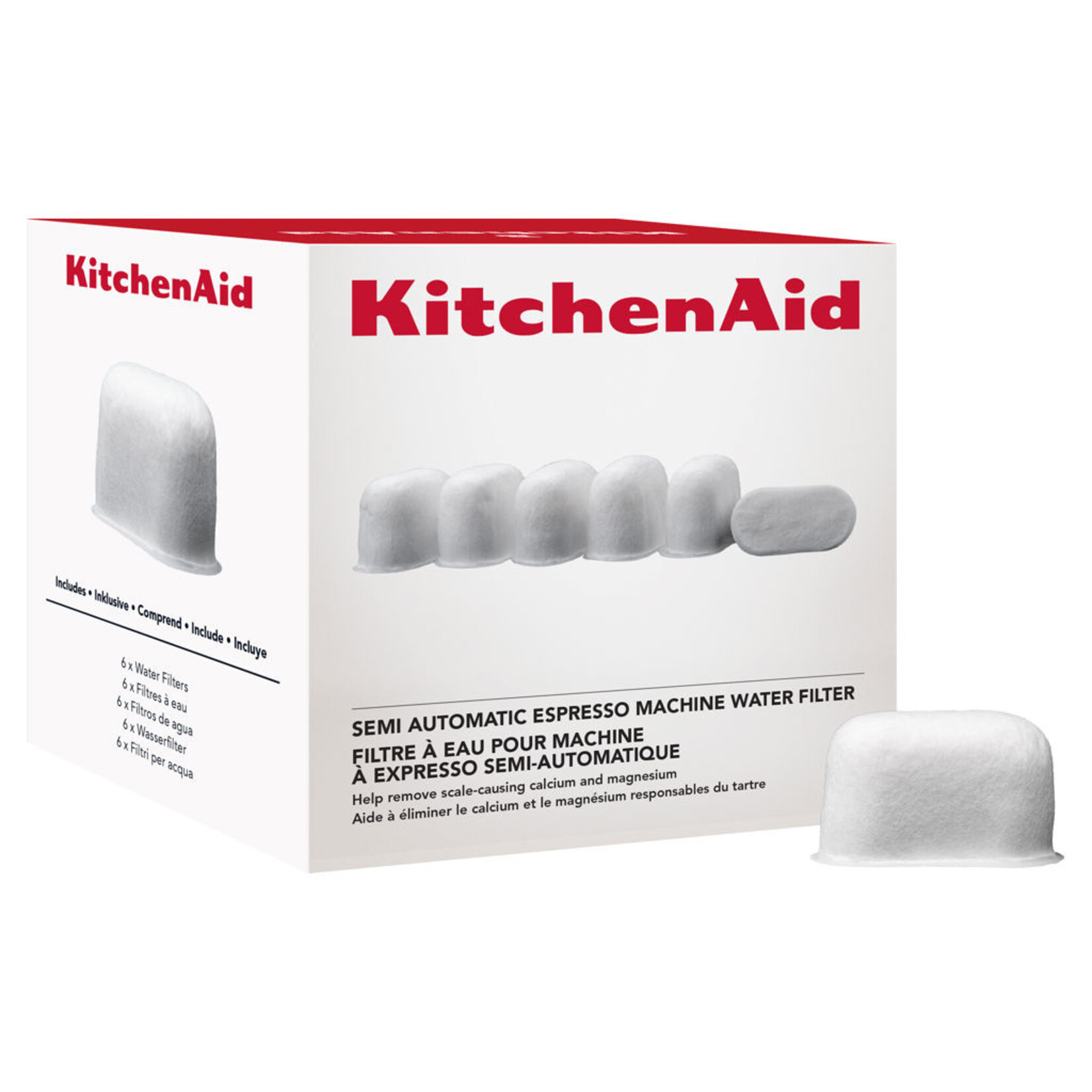 KITCHENAID Water Filter for Semi Automatic Espresso Machine, 6 Pack