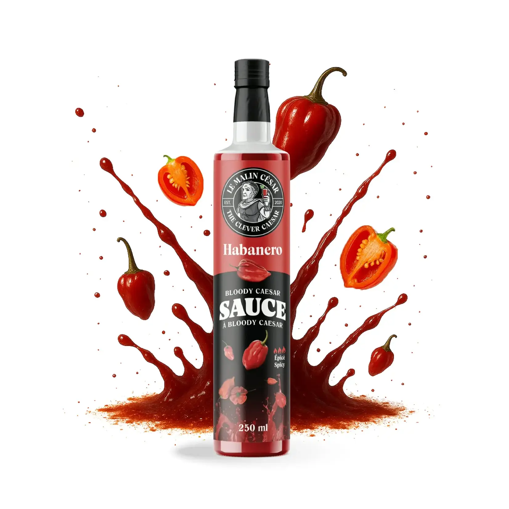 LE MALIN CESAR Sauce Habanero Caesar Fumée 250ML