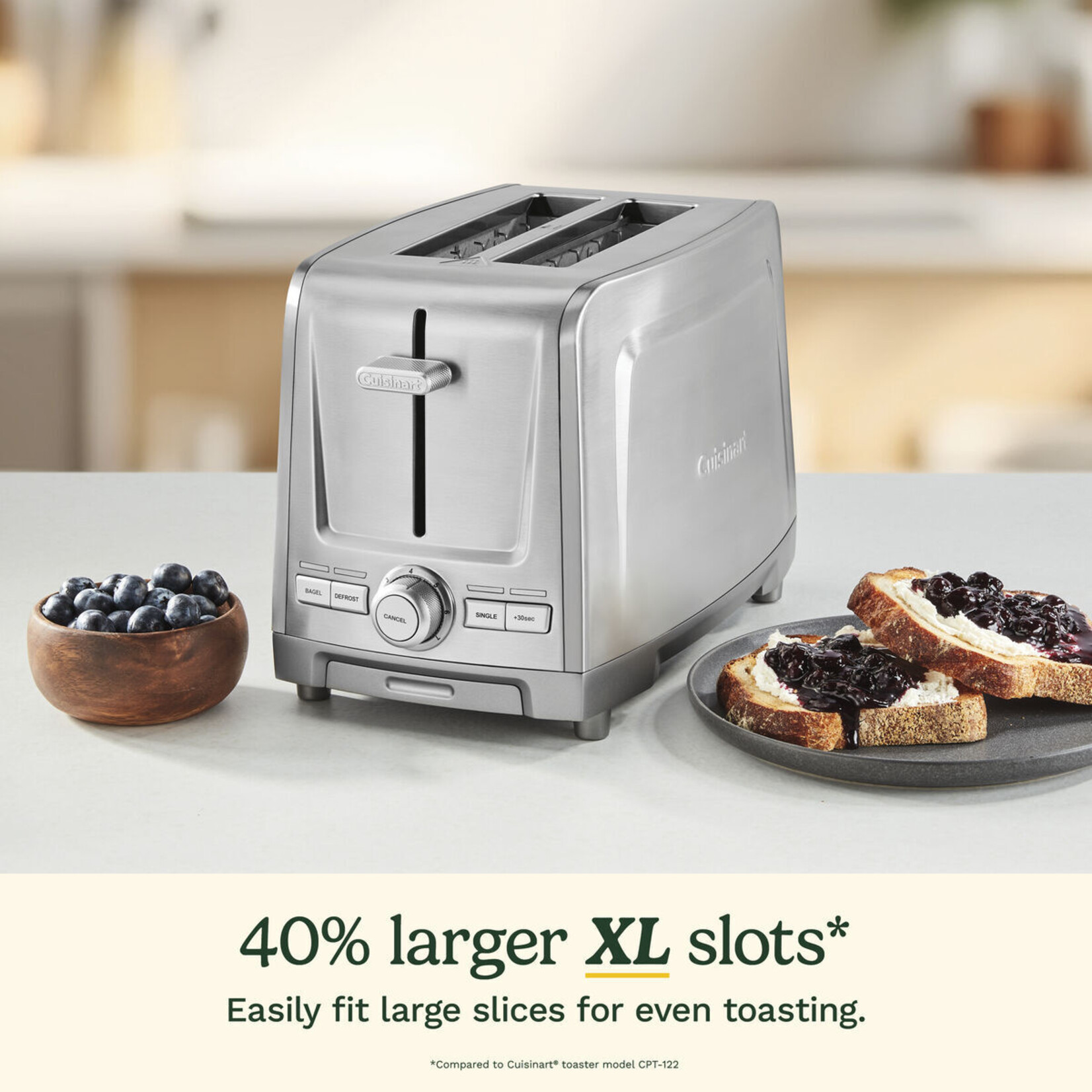 CUISINART Grille-pain 2 tranches larges