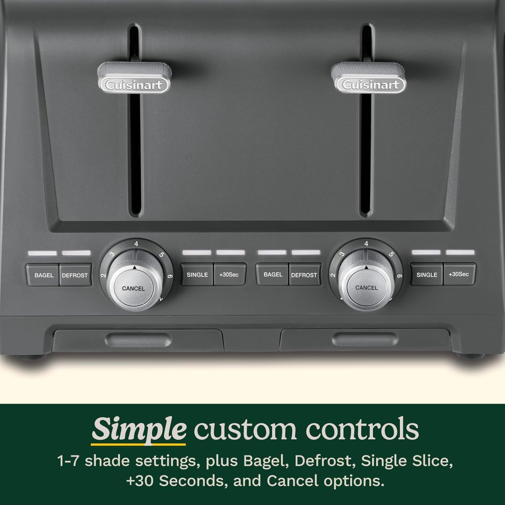 CUISINART Grille-pain 4 tranches, fentes extra larges