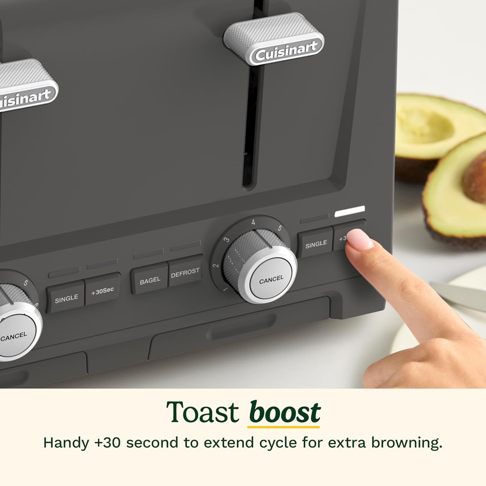 CUISINART Grille-pain 4 tranches, fentes extra larges
