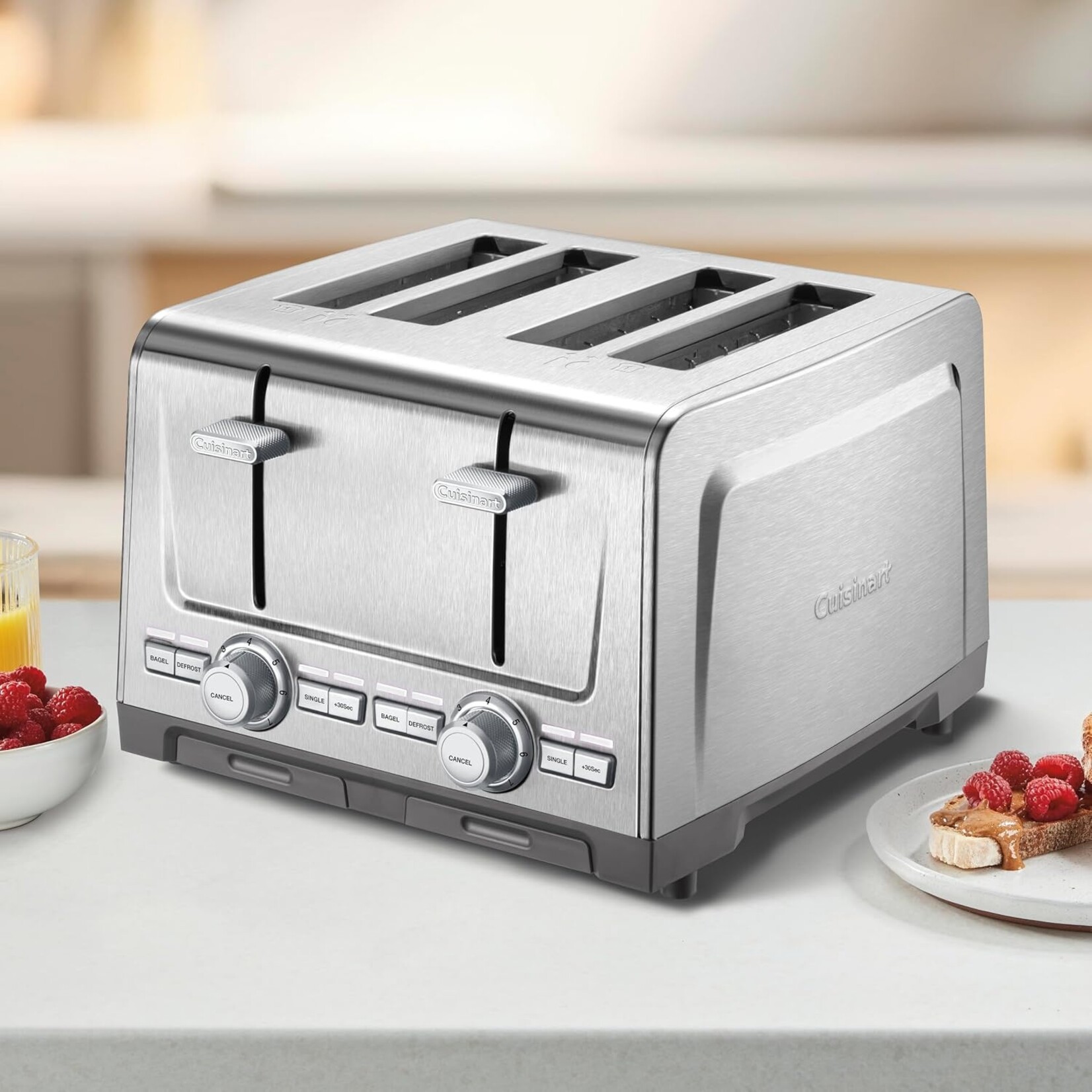 CUISINART Grille-pain 4 tranches, fentes extra larges inox