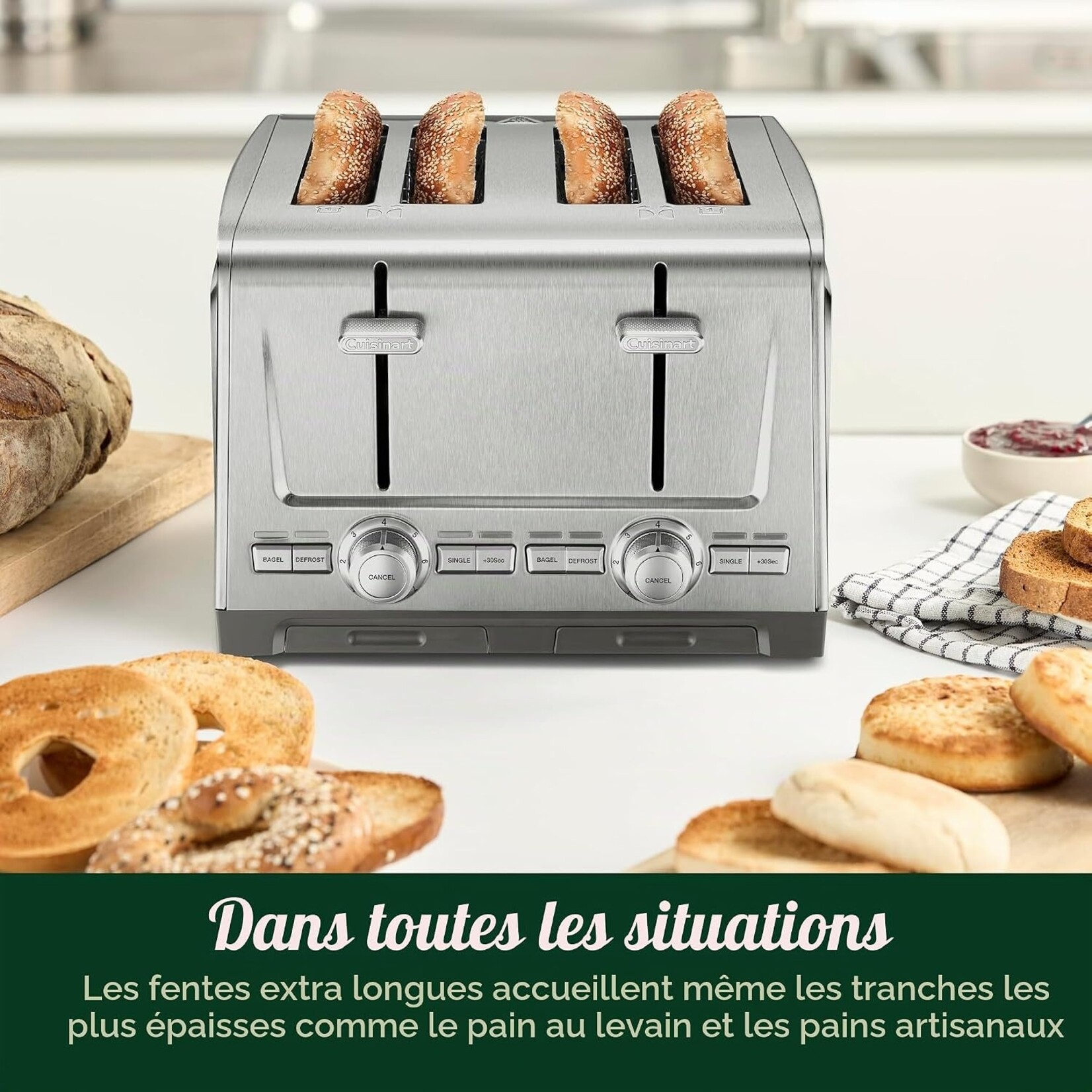 CUISINART CPT-1800C - GRILLE-PAIN 4TR XL S/S CUISINART