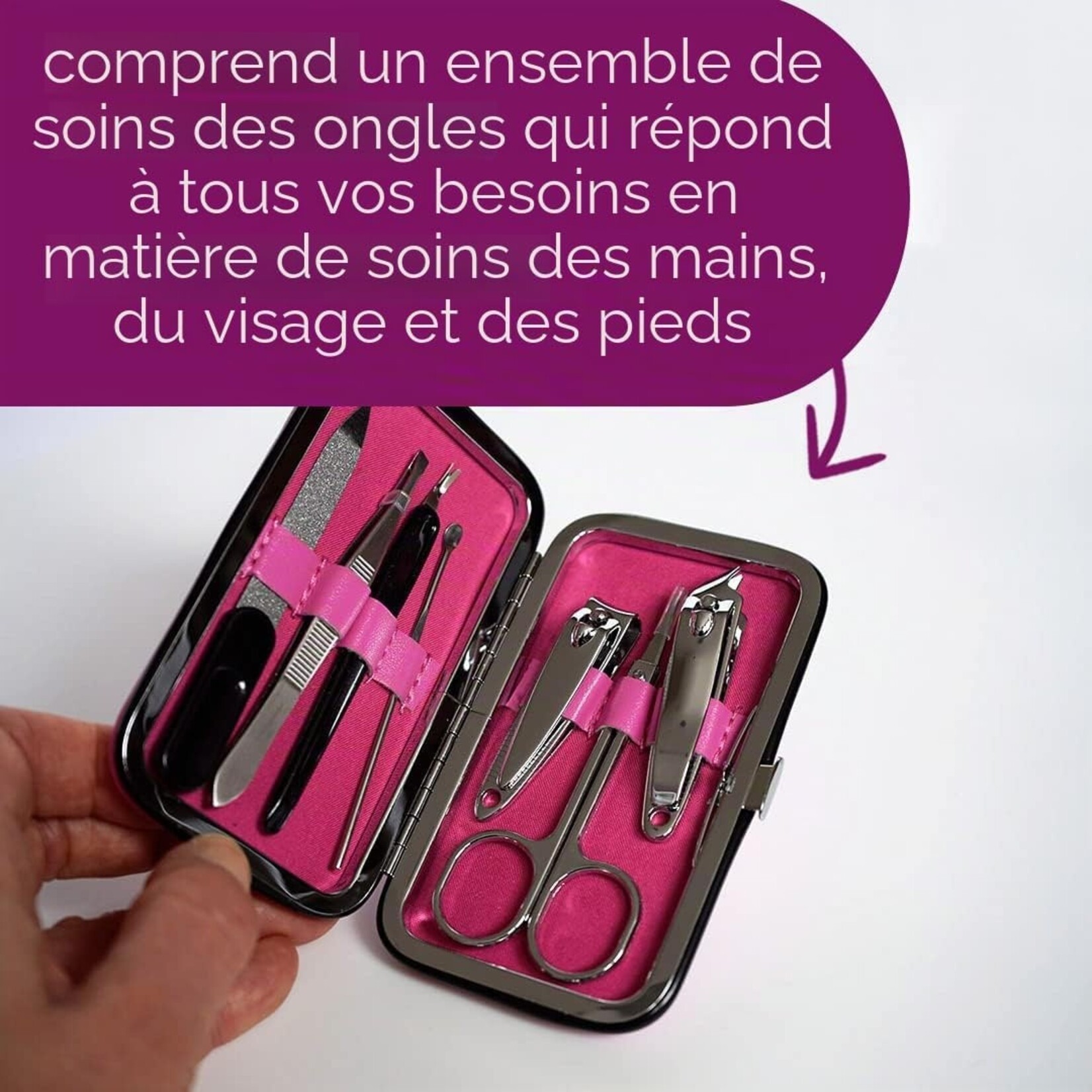 BEURER Set de Manucure Rose 18 Pièces - MP44