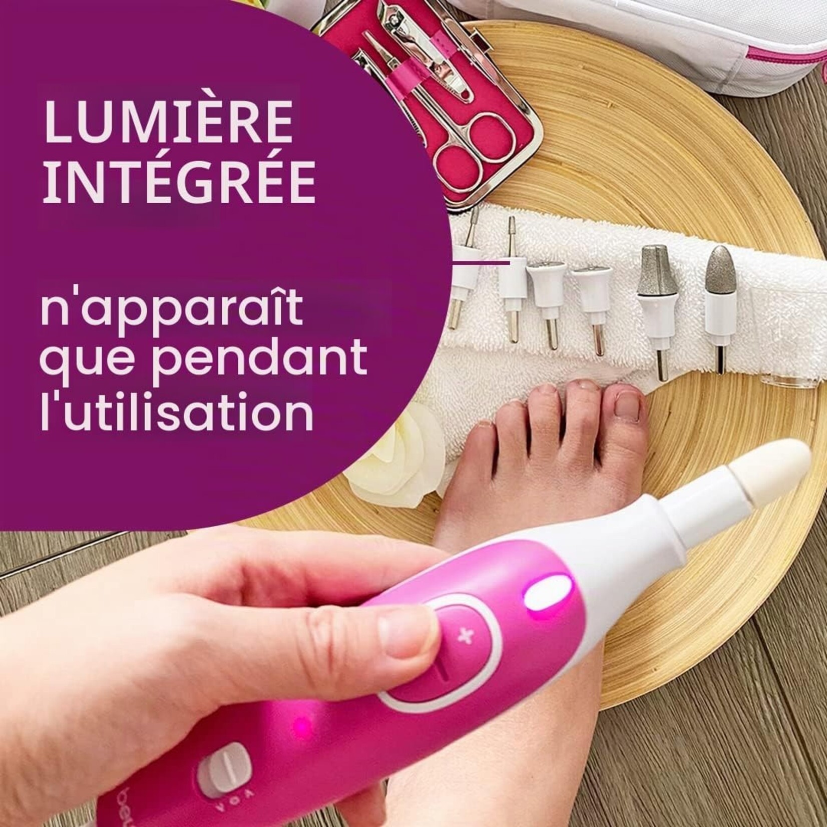 BEURER Set de Manucure Rose 18 Pièces - MP44