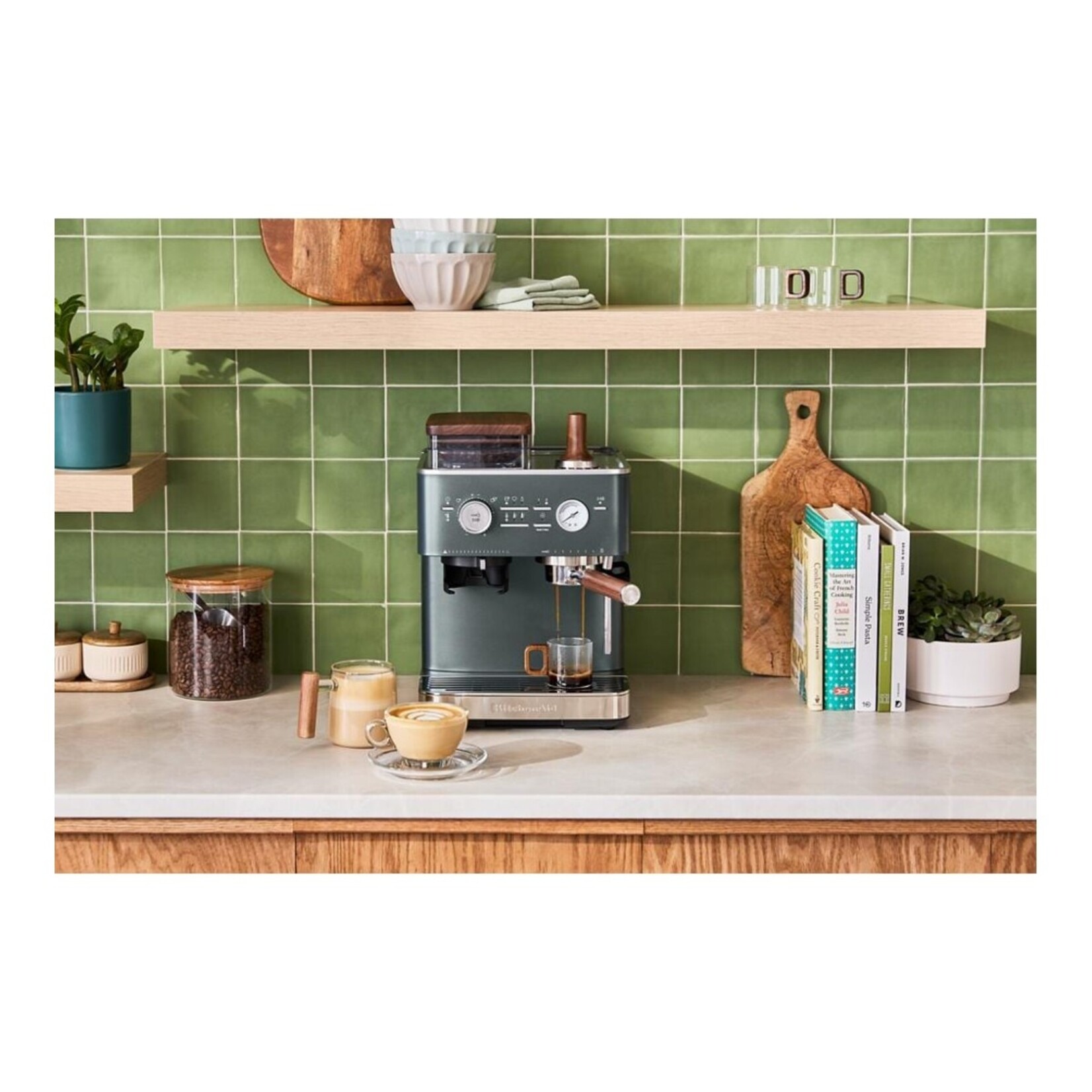 KITCHENAID Trousse d'accessoires pour machine à espresso en bois de noyer