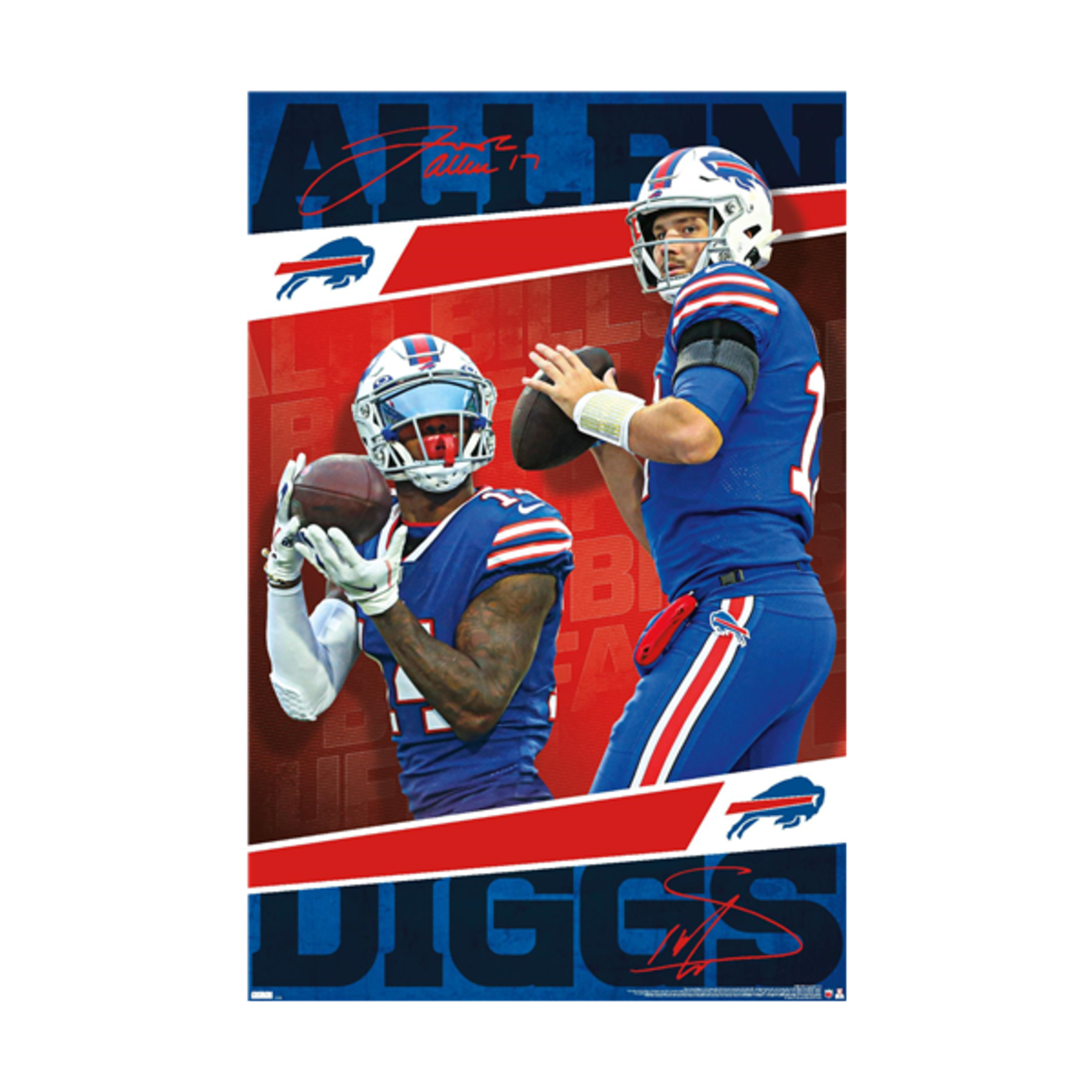 NFL BUFFALO BILLS - ALLEN AND DIGGS ROLLED POSTER