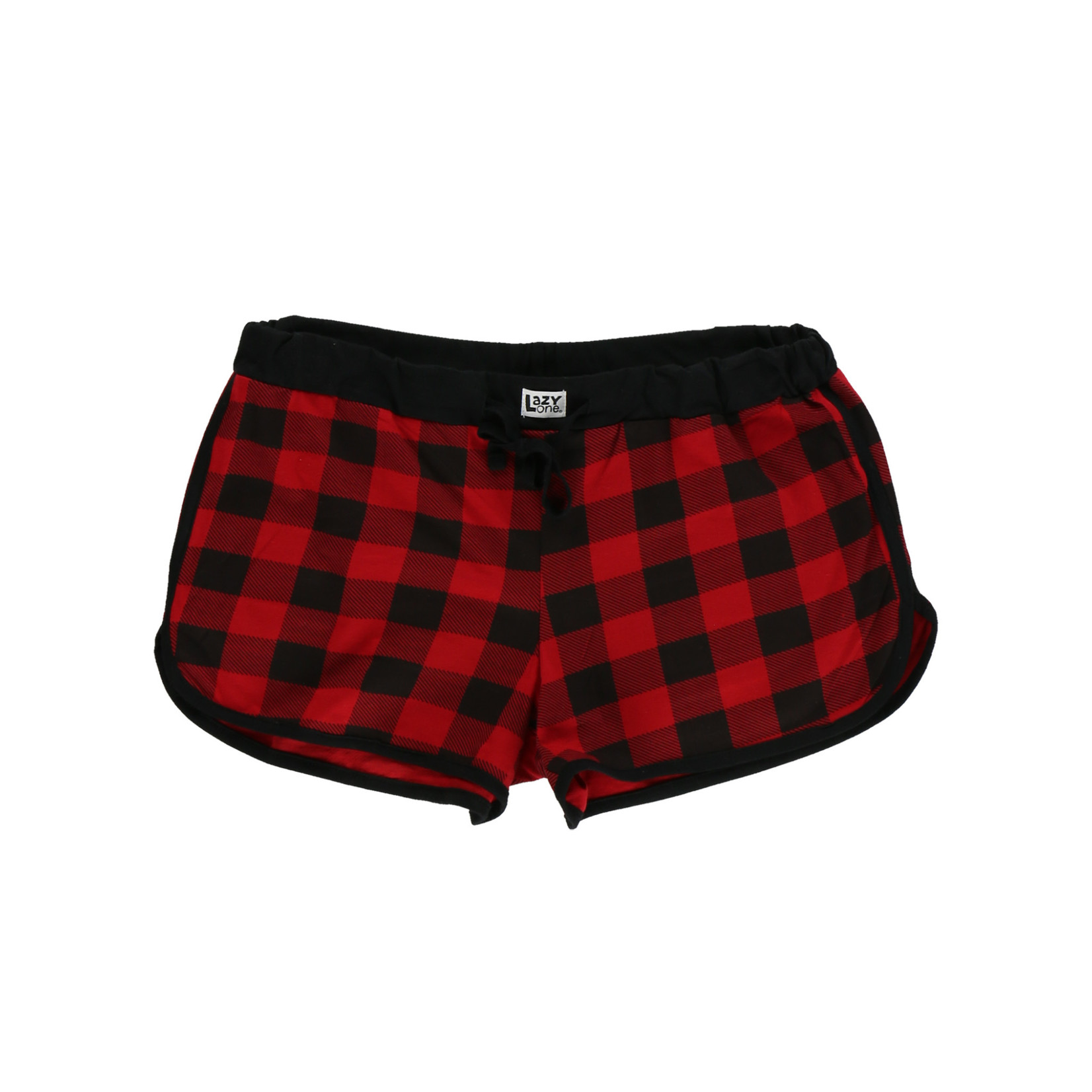 Lazy One Red Plaid PJ Boxers Shorts: