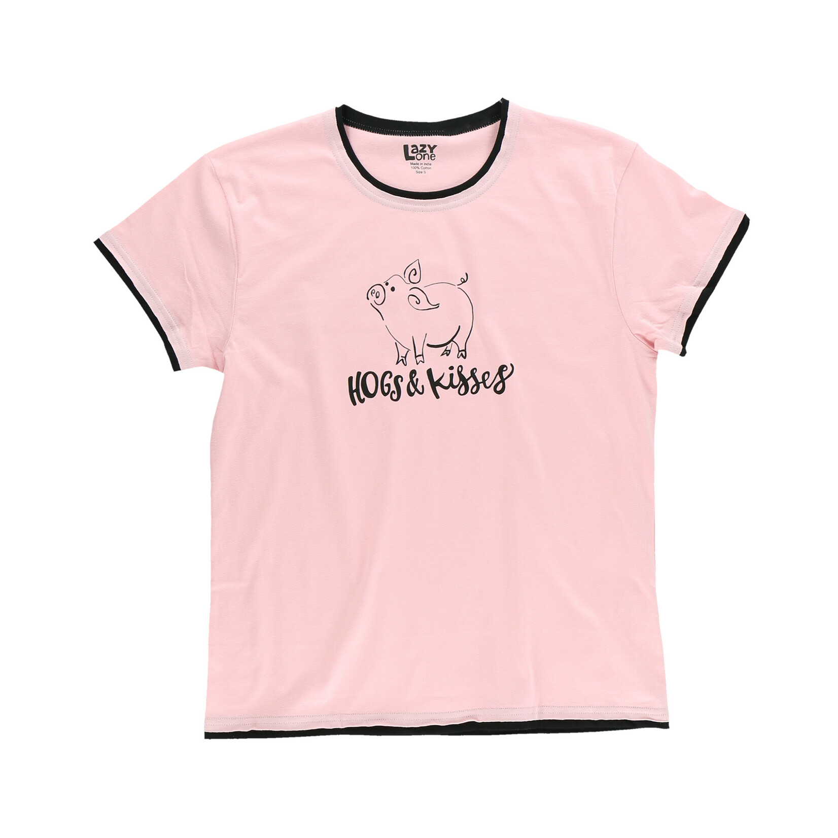 Lazy One Hogs & Kisses Women's Pig Regular Fit Tee