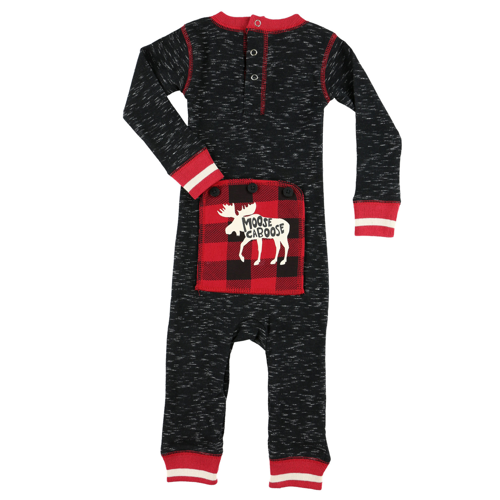 Lazy One Plaid Moose Caboose Infant Flapjack: