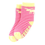 Lazy One (DNR) Moose Stripe Pink Infant Socks: