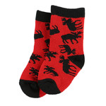 Lazy One Classic Moose Infant Socks: