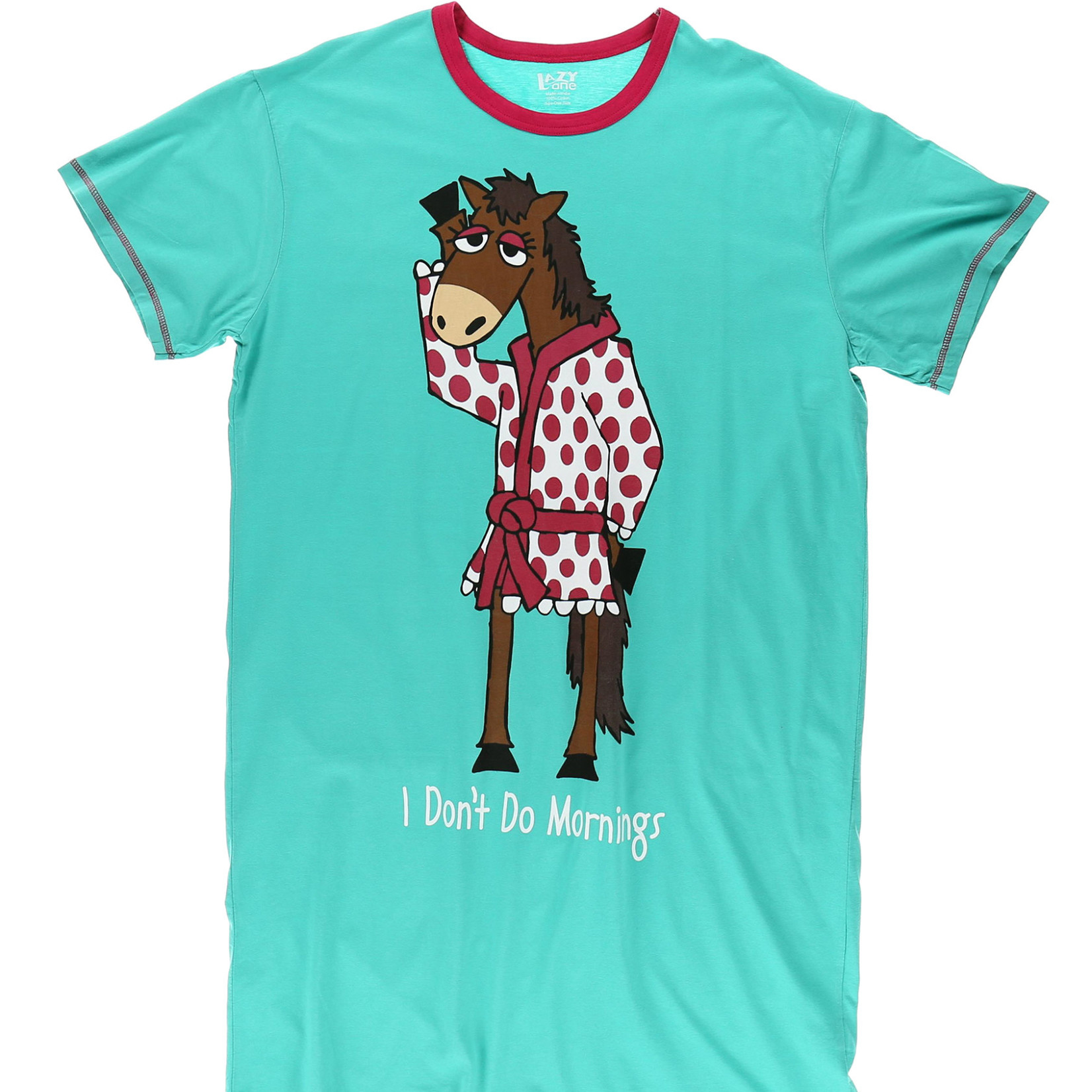 Lazy One Don't Do Mornings Horse Nightshirt One Size