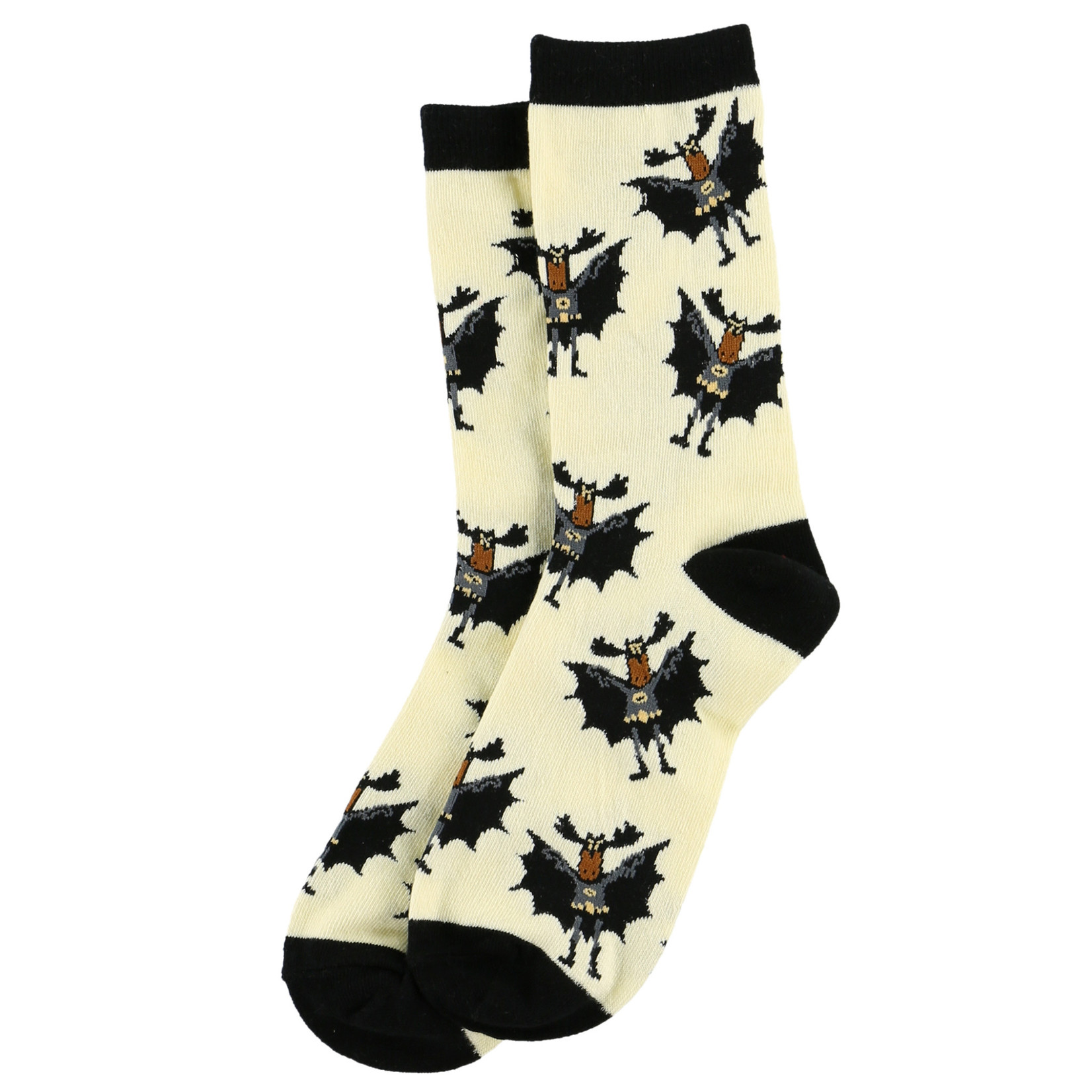 Lazy One Bat Moose Crew Sock