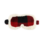 Lazy One Red Plaid Sherpa Sleep Mask